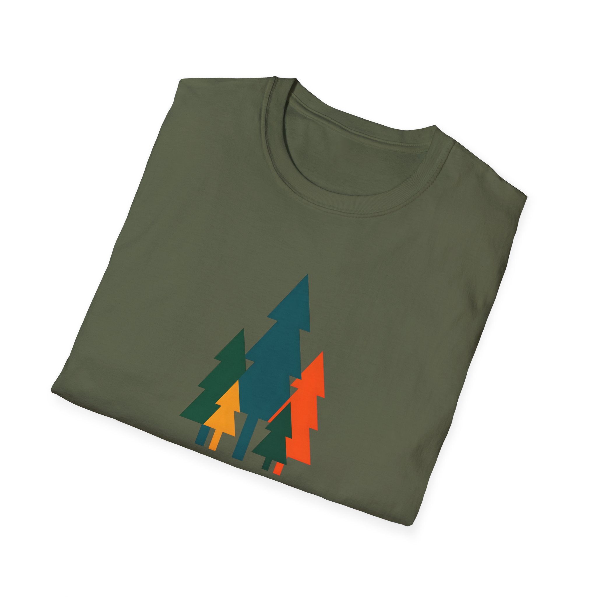 Colorful Pine Trees T-Shirt | Vibrant Forest Graphic Tee