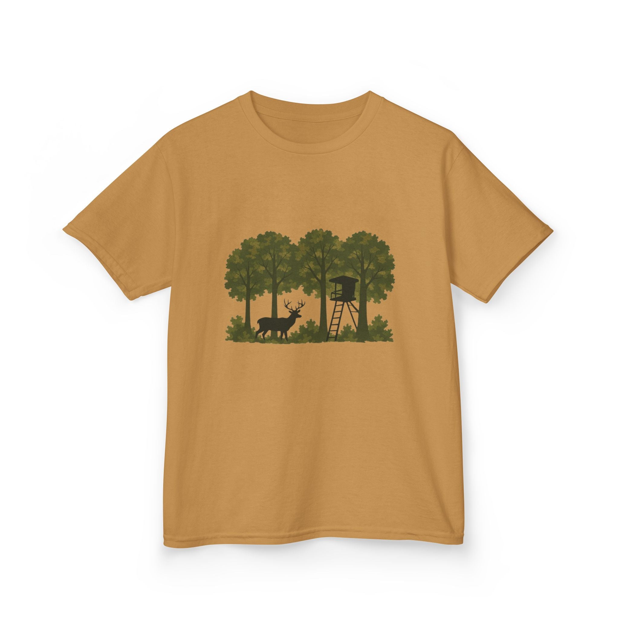 Kids Tee | Forest Deer & Hunting Stand Silhouette Shirt