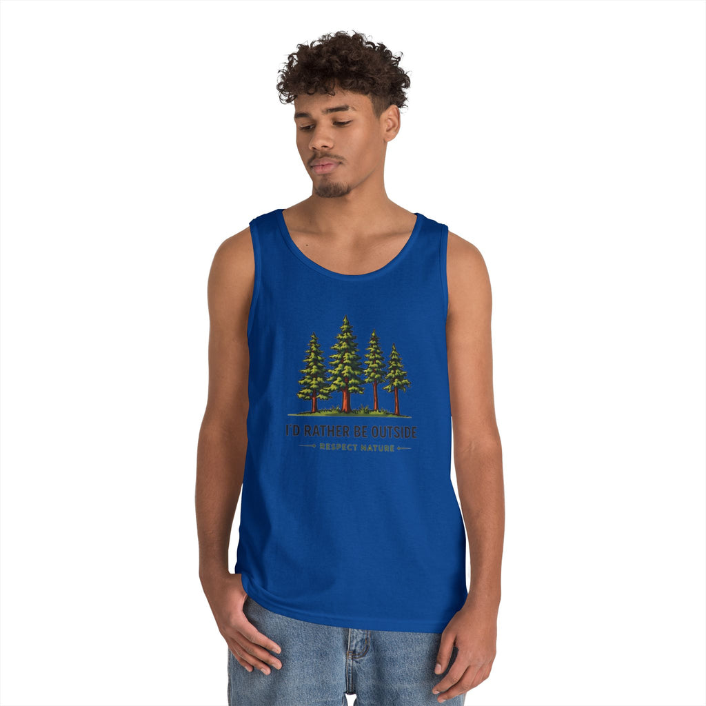 Id Rather Be Outside Tank Top | Nature Lovers Camping Graphic
