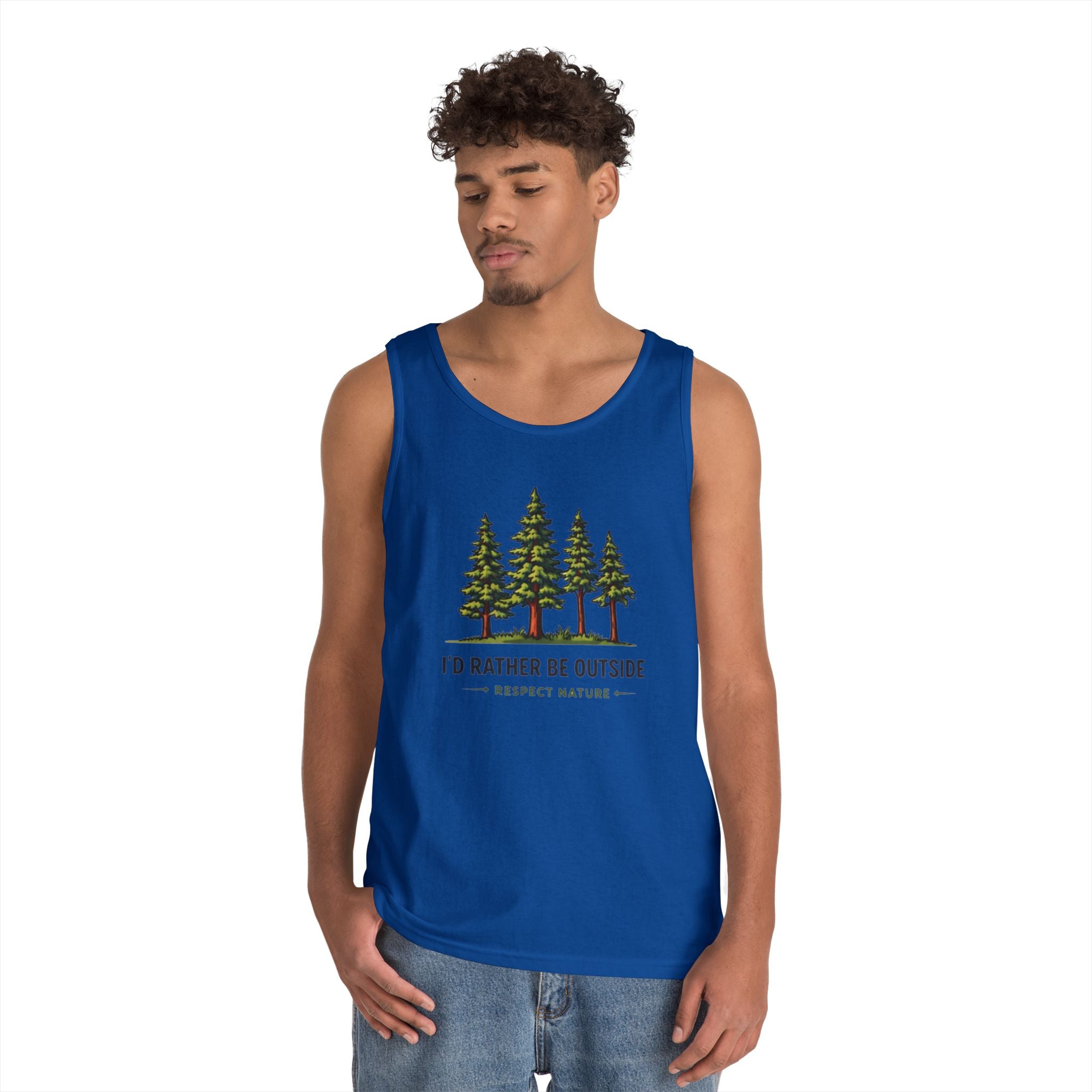 Id Rather Be Outside Tank Top | Nature Lovers Camping Graphic