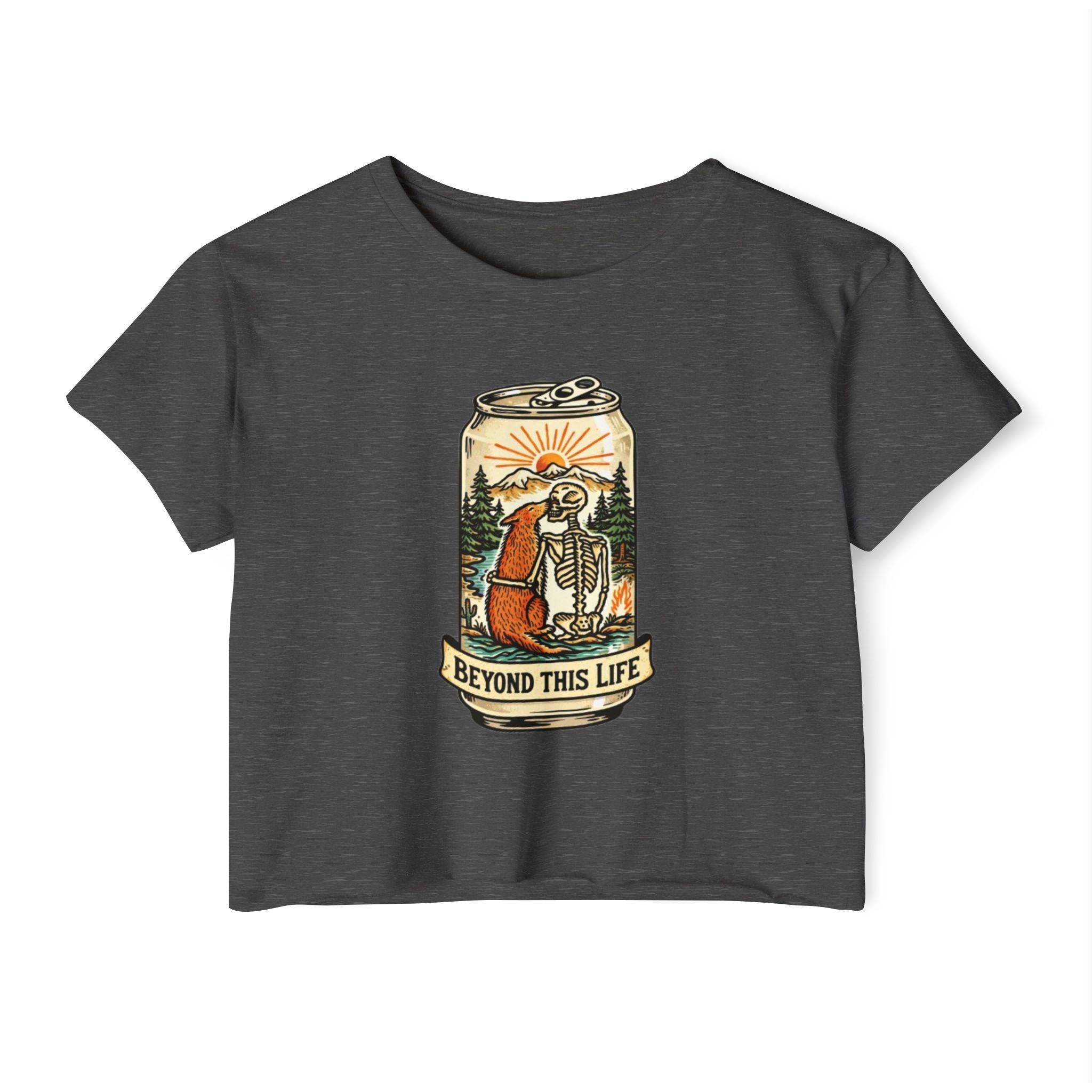 Festival Crop Top | Beyond This Life Can Art Graphic