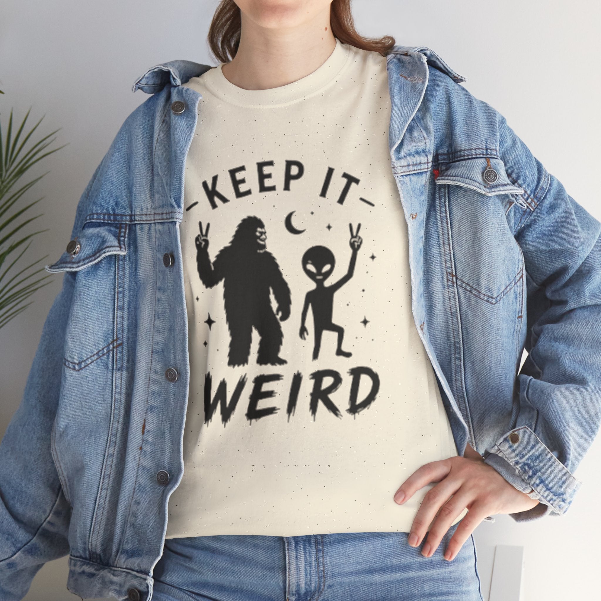Keep It Weird Tee | Bigfoot & Alien Graphic T-Shirt