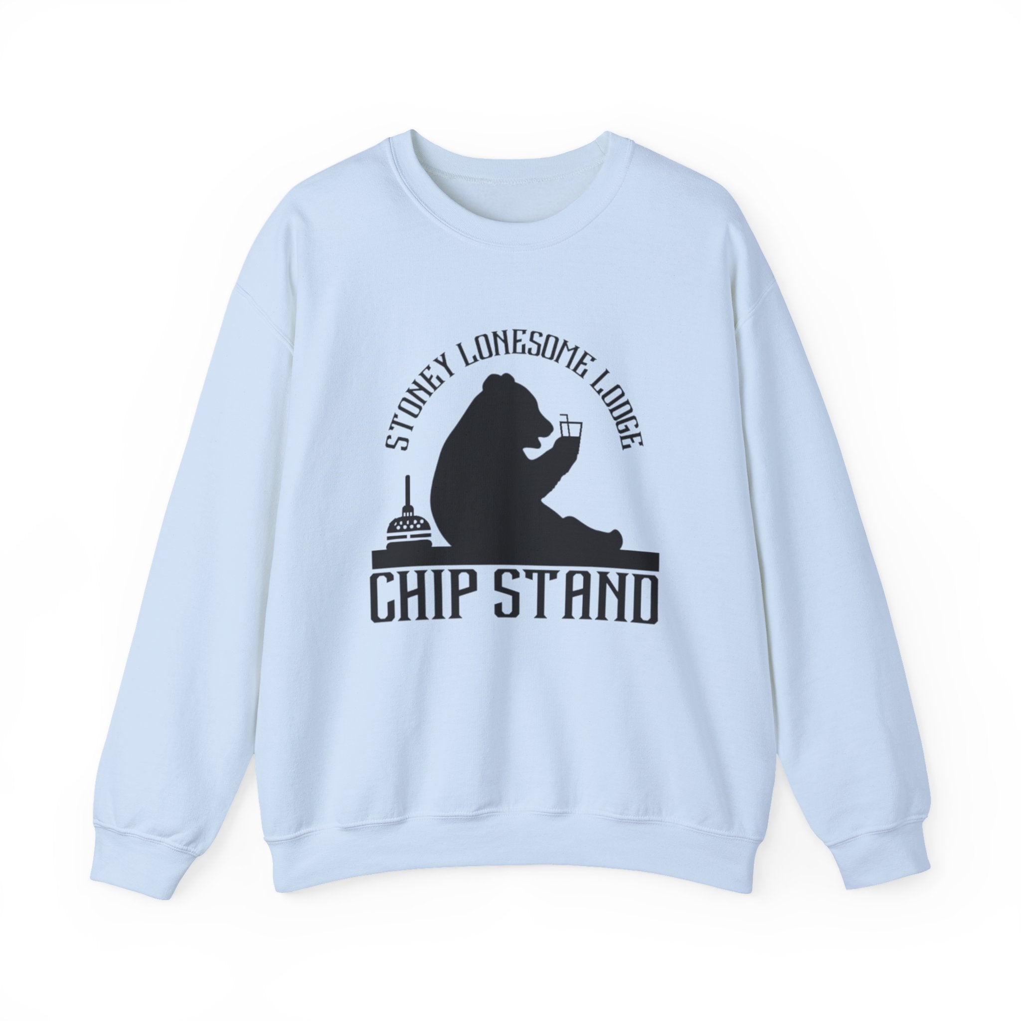 Crewneck Sweatshirt | Stoney Lonesome Lodge “Chip Stand” Bear Logo