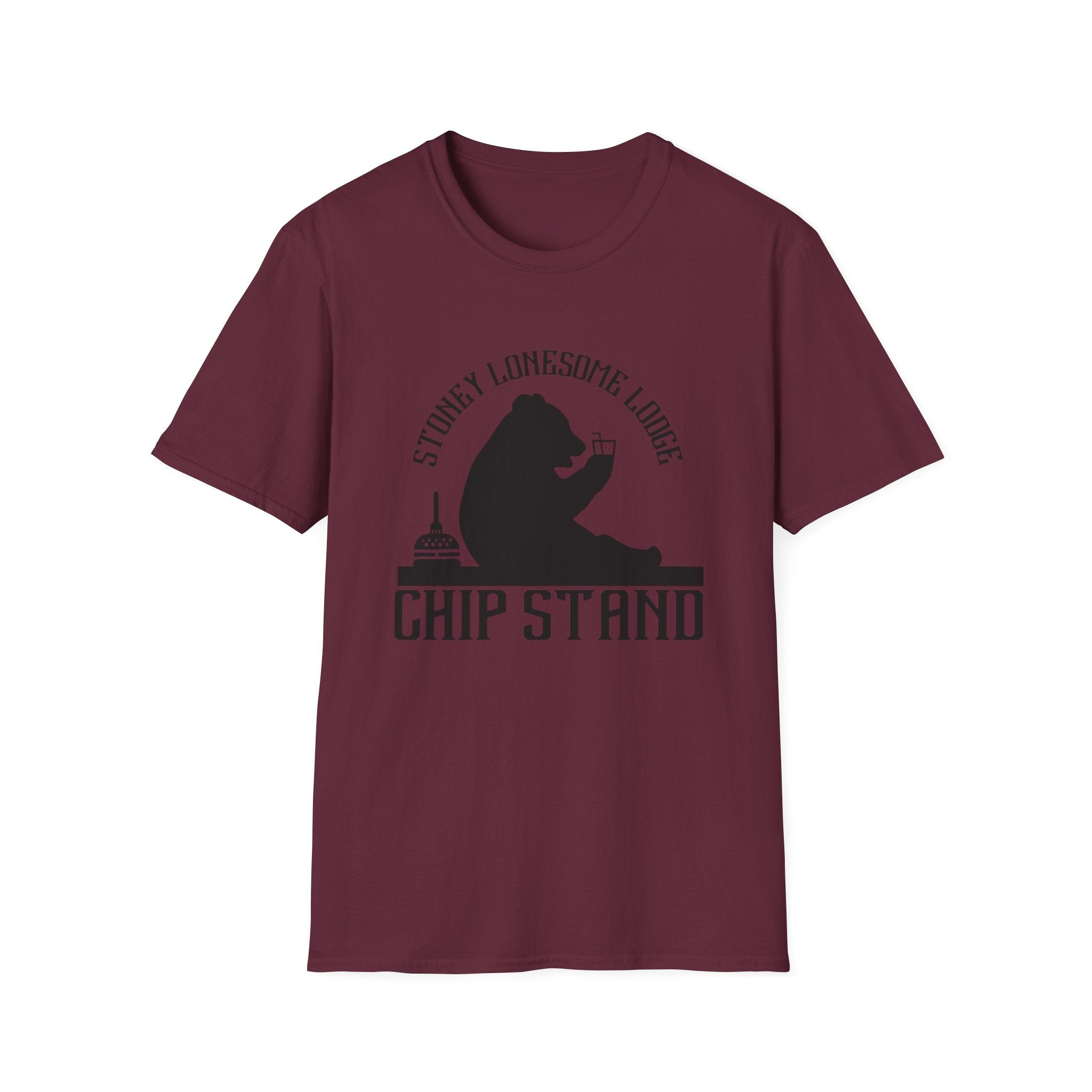 Chip Stand T-Shirt | Stoney Lonesome Lodge Bear Graphic Tee