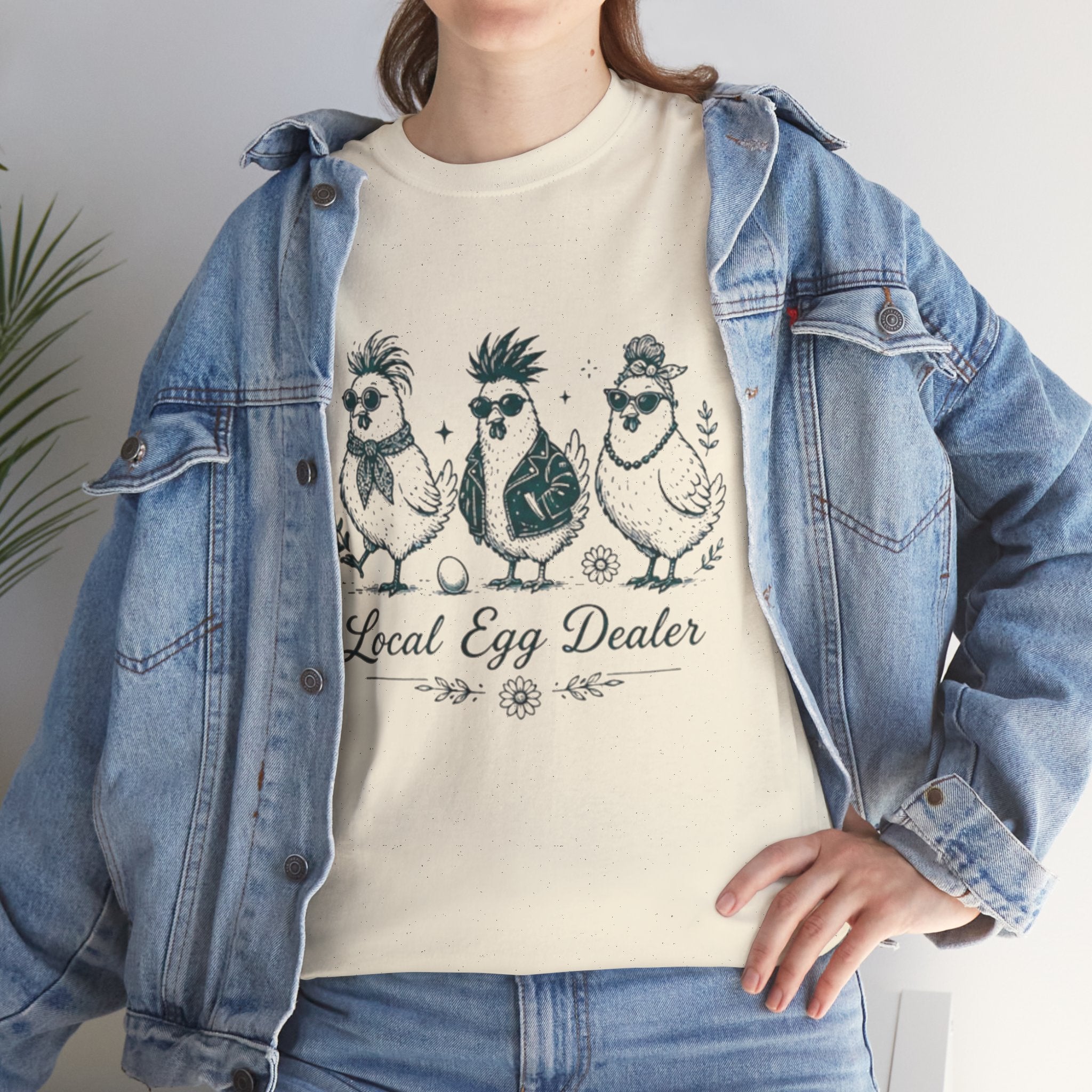 Local Egg Dealer T-Shirt | Funny Chicken Illustration Tee for Farm Lovers