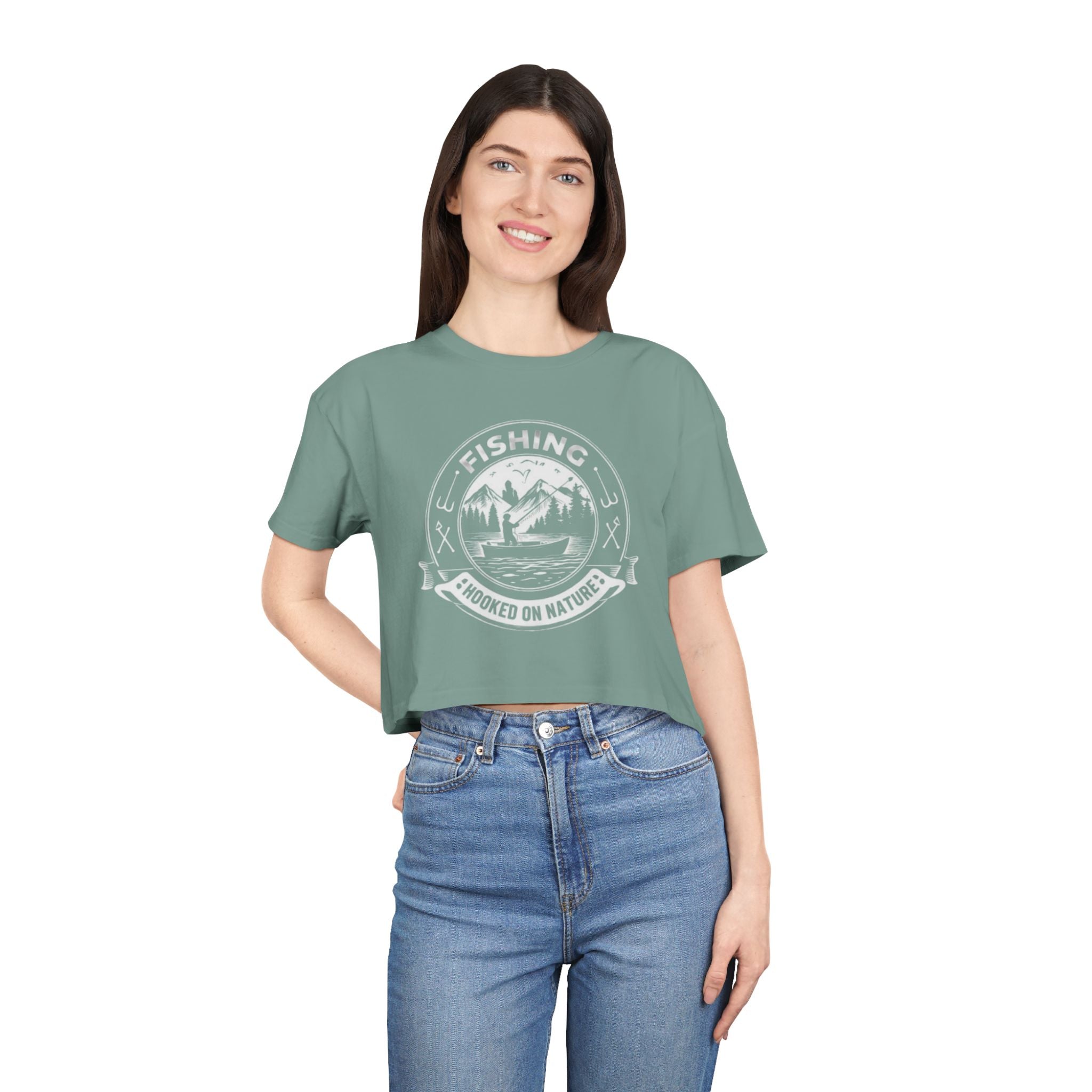 Fishing Crop Tee | Hooked on Nature Womens Outdoor Graphic Top
