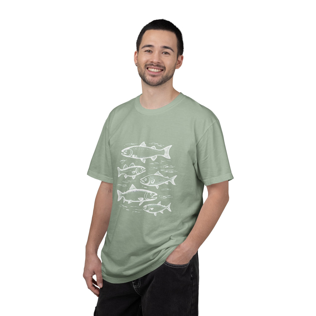 Fish Collection Garment-Dyed T-Shirt | Simple Marine Design