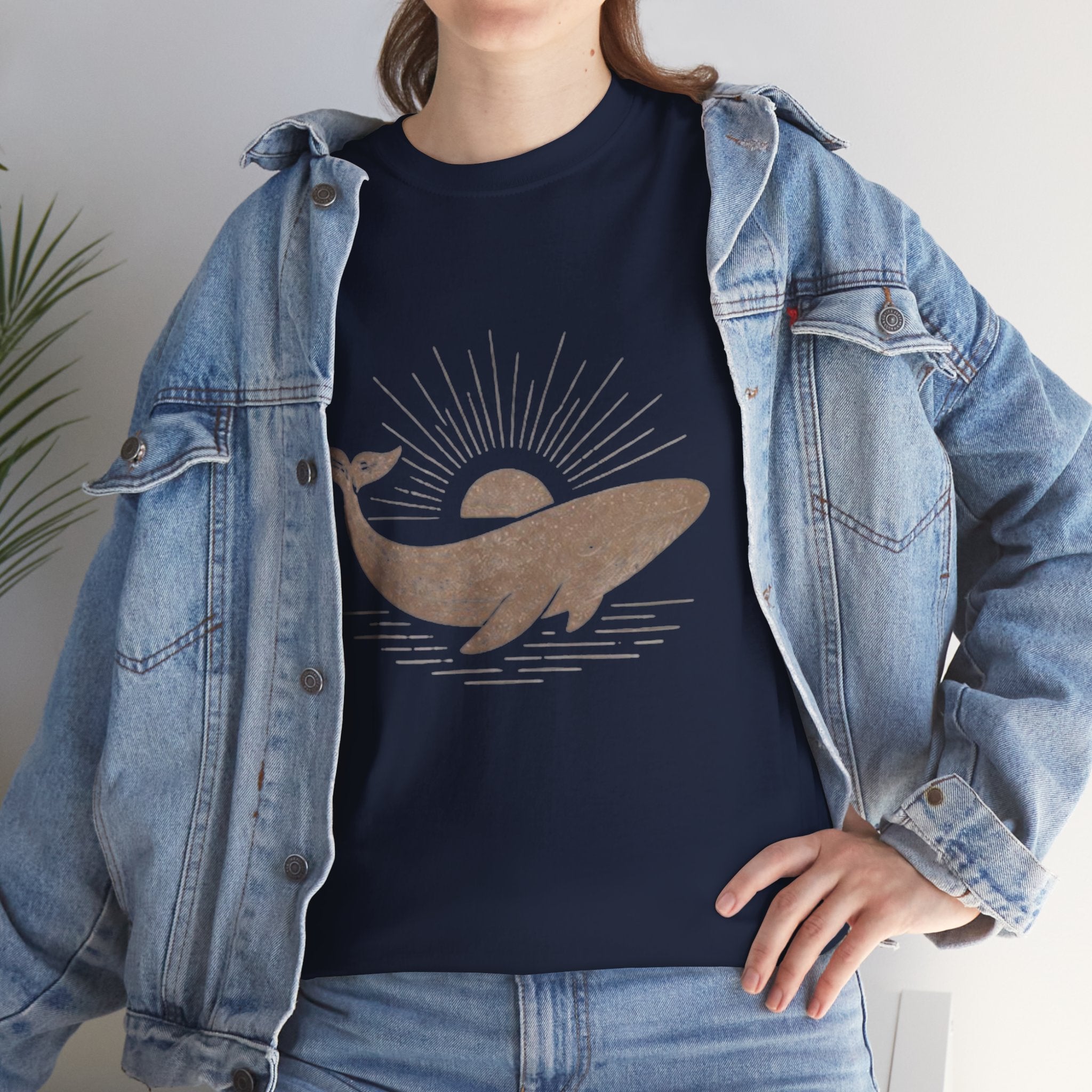 Whale Sunset T-Shirt | Minimal Coastal Graphic Tee