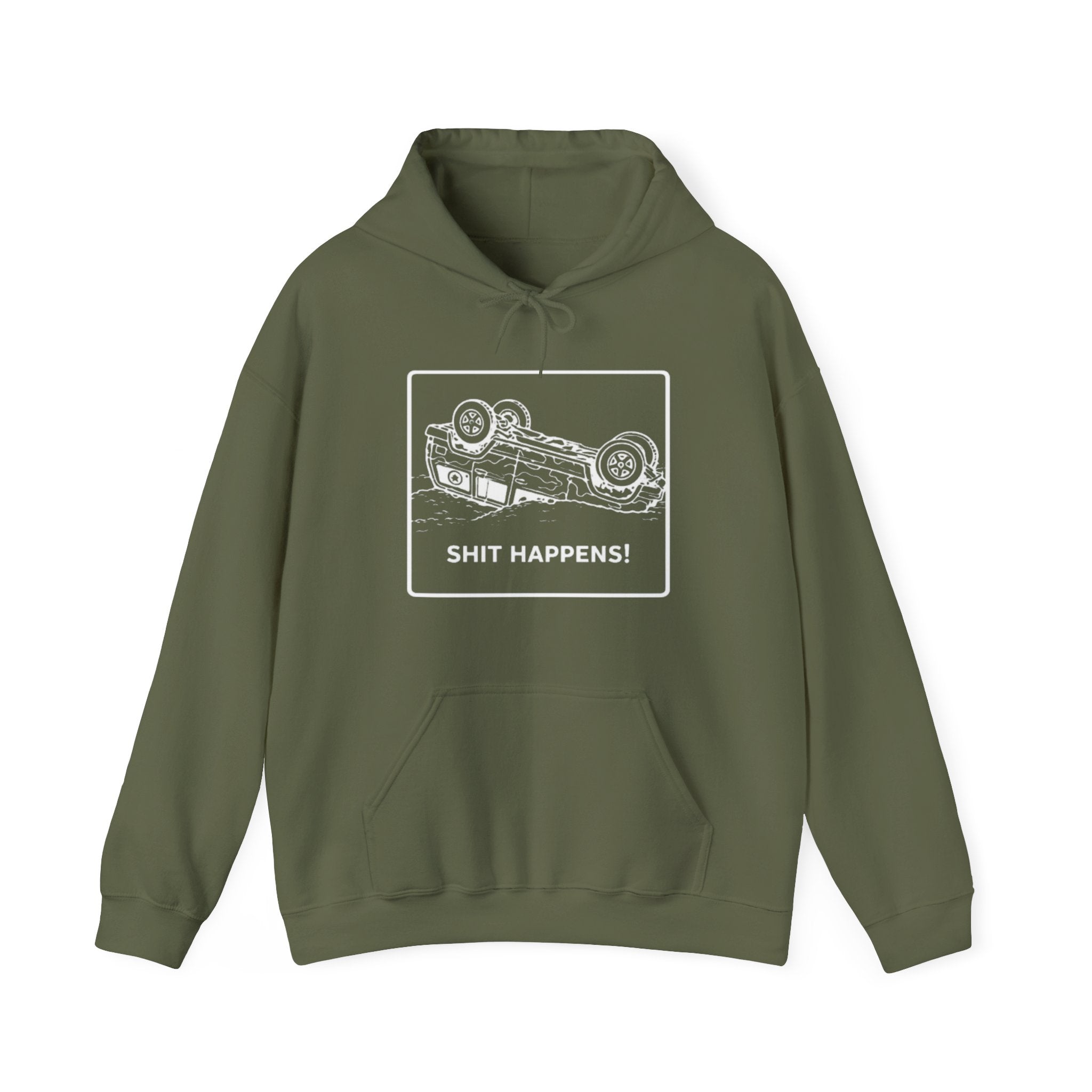 Shit Happens Crashed Car Hoodie