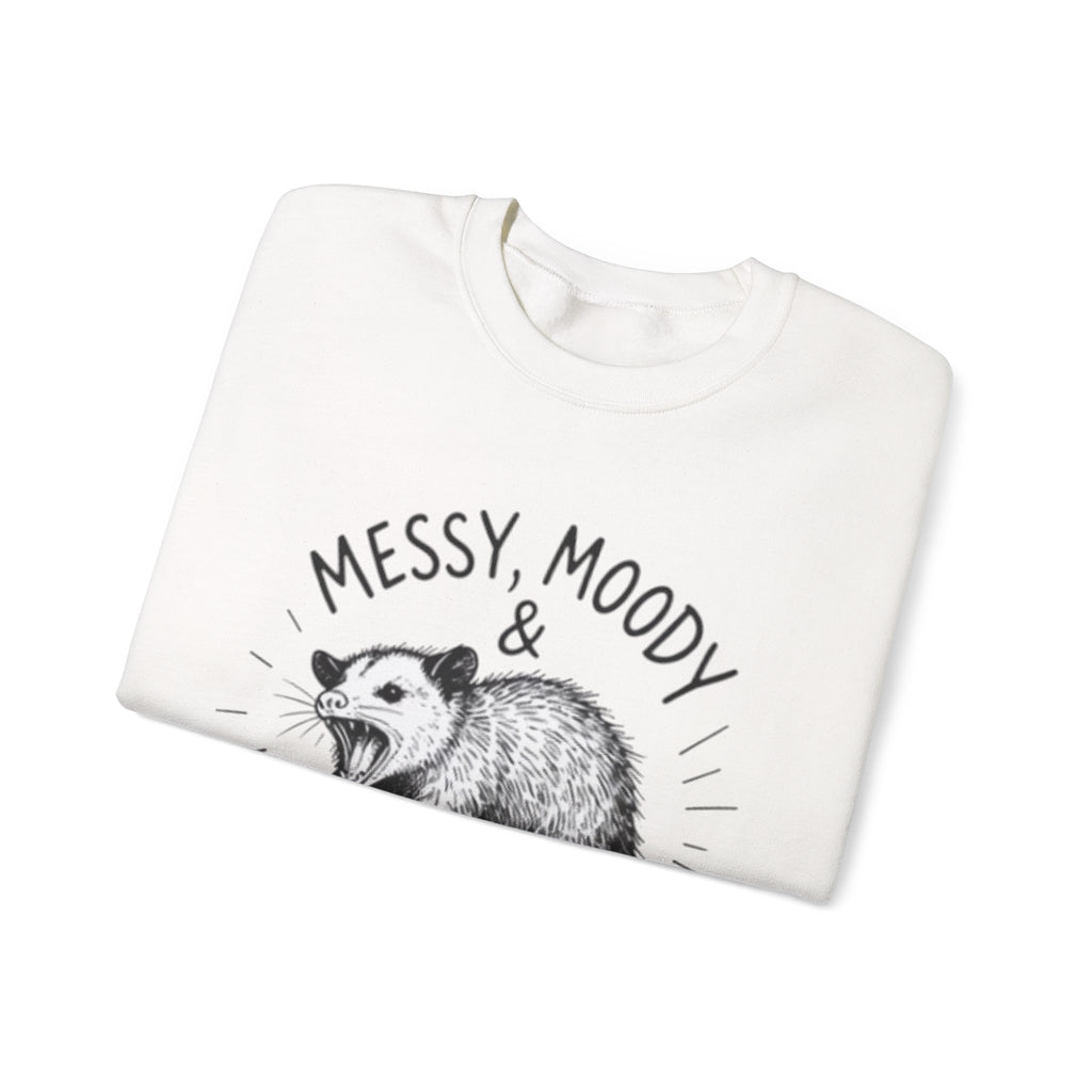 Sweatshirt | Messy, Moody & Magnificent Opossum Graphic Crewneck