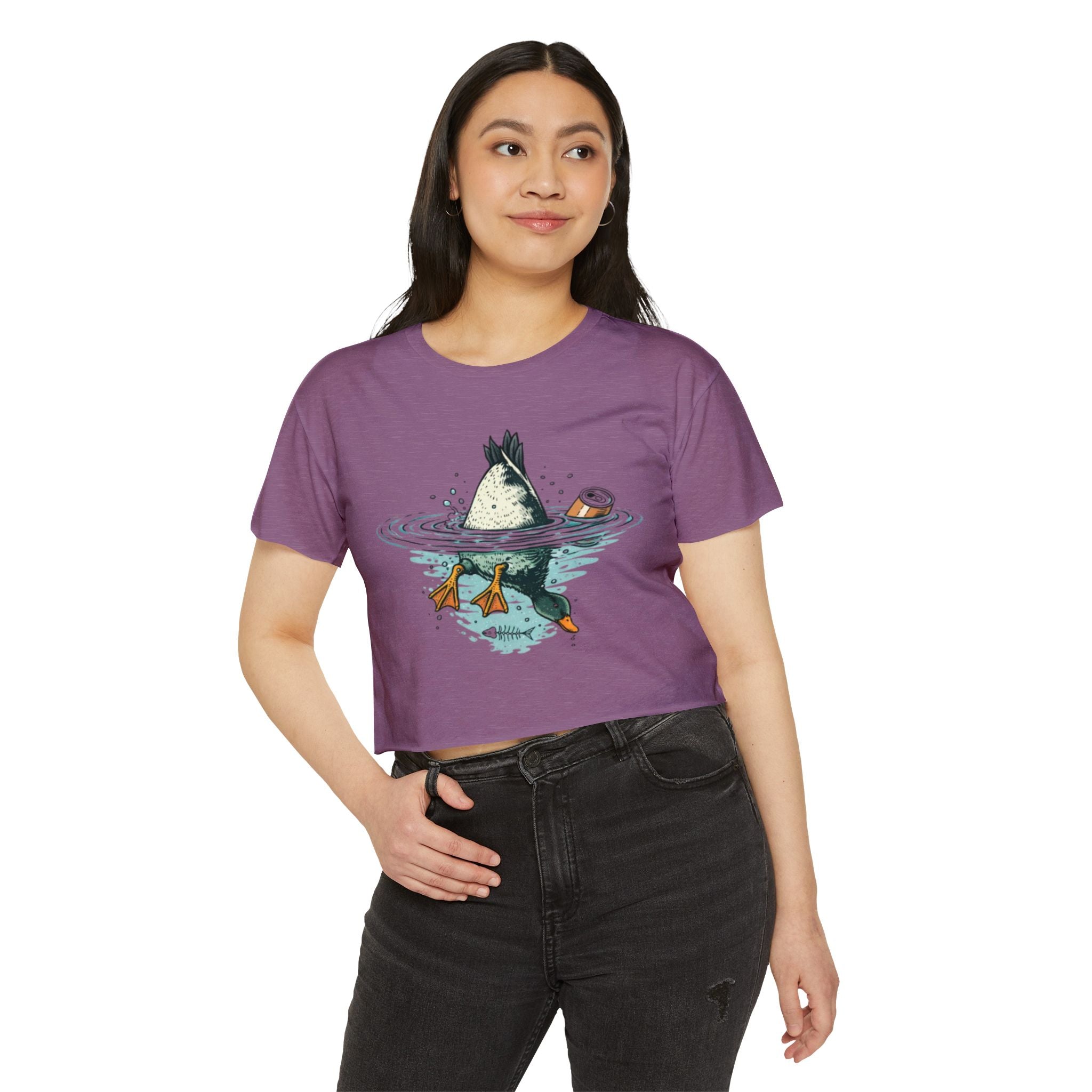 Womens Festival Crop Top | Duck Bottoms Up Funny Graphic