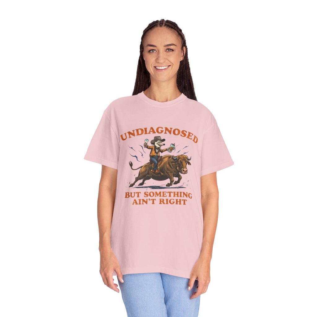 Undiagnosed But Something Ain't Right bull rider T-Shirt | Western Rodeo Graphic Tee
