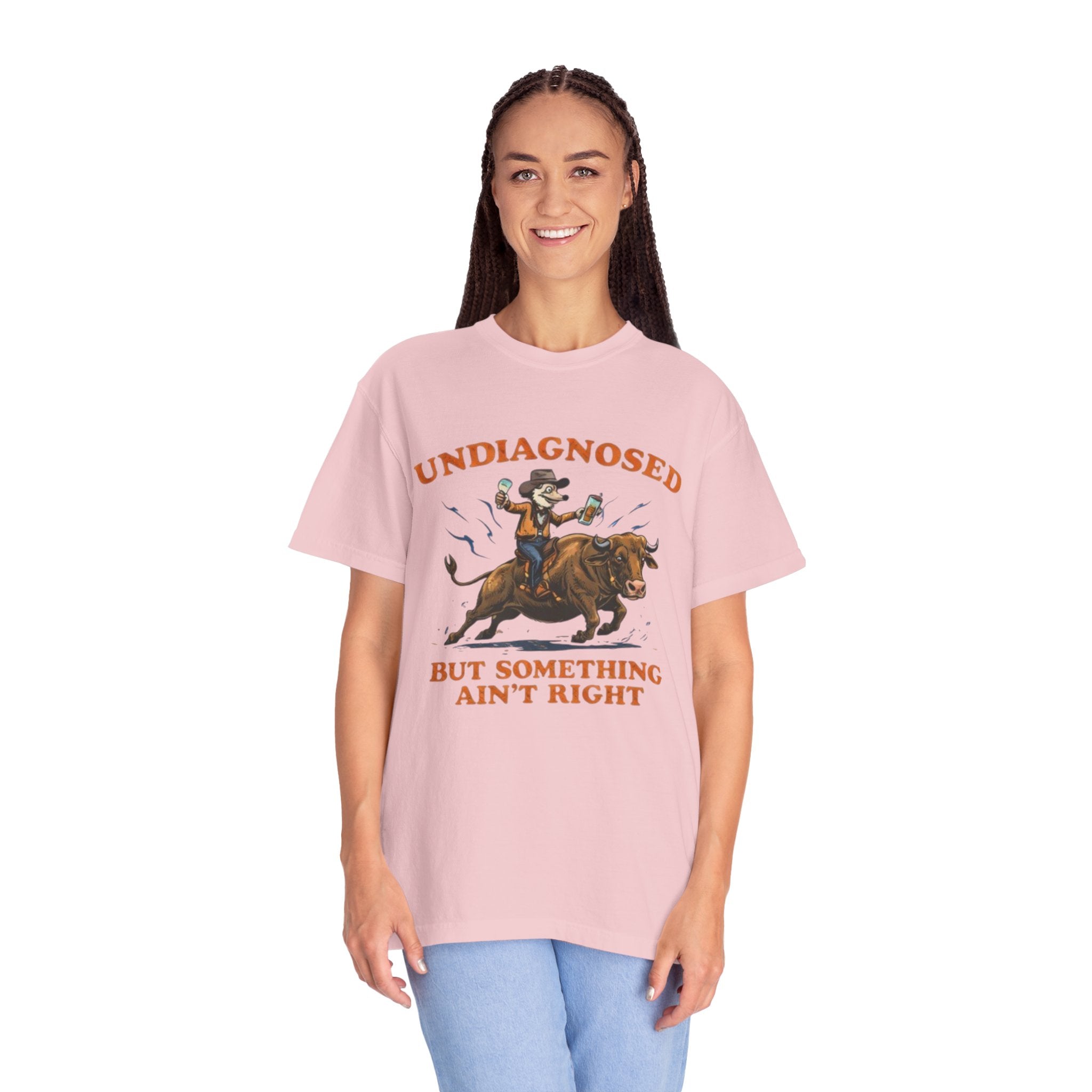 Undiagnosed But Something Ain't Right bull rider T-Shirt | Western Rodeo Graphic Tee