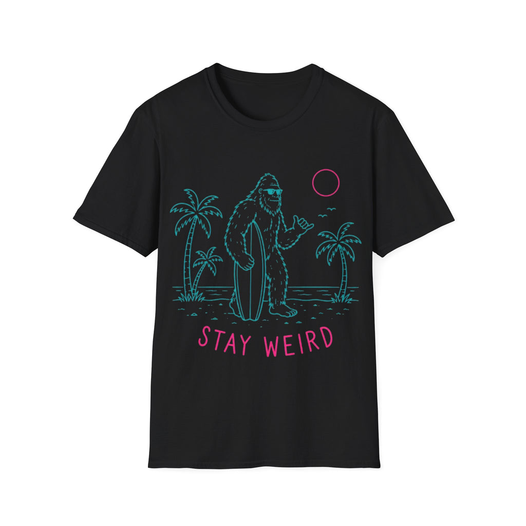 Stay Weird Bigfoot Surf T-Shirt