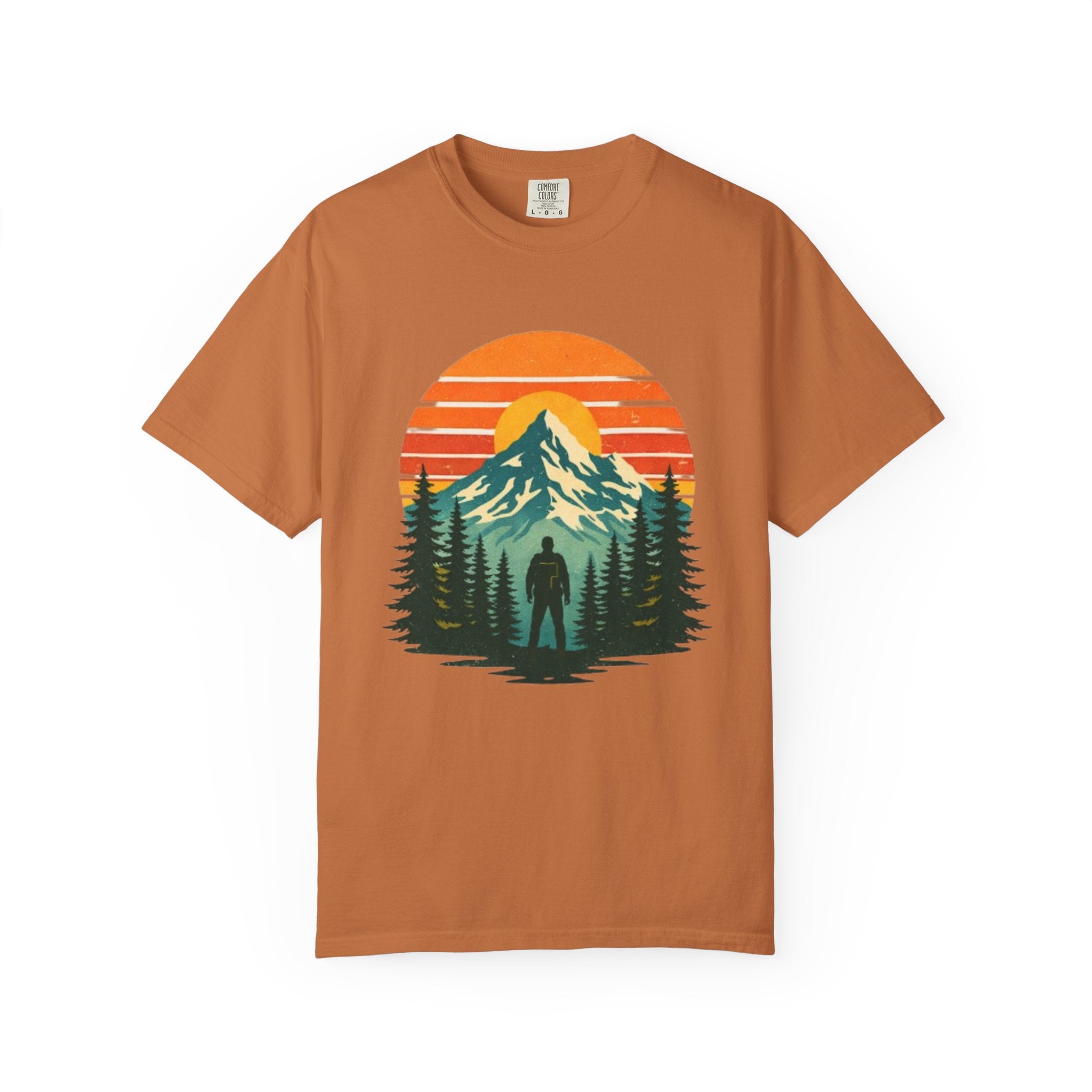 Retro Mountainscape Hiker T-Shirt