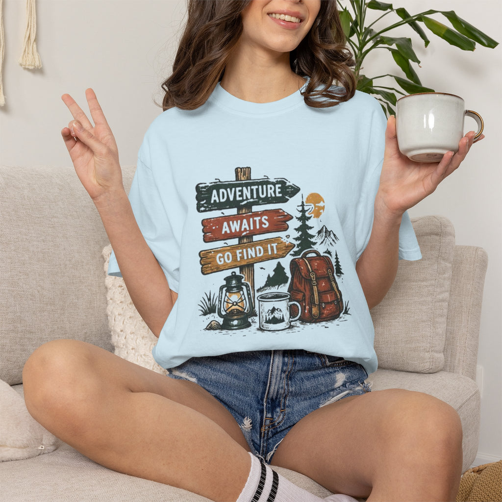 Adventure Awaits Camping T-Shirt | Go Find It Graphic Tee