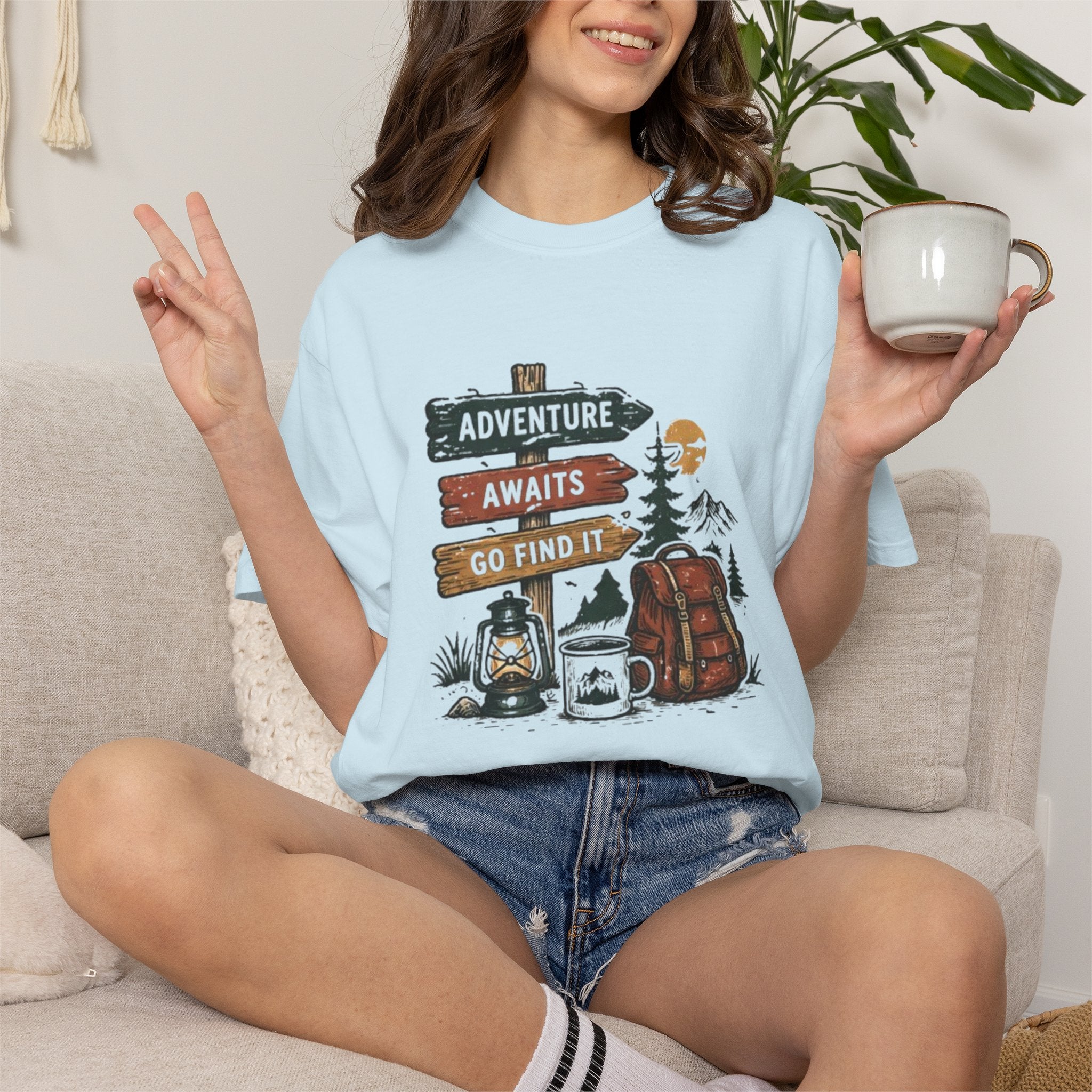 Adventure Awaits Camping T-Shirt | Go Find It Graphic Tee