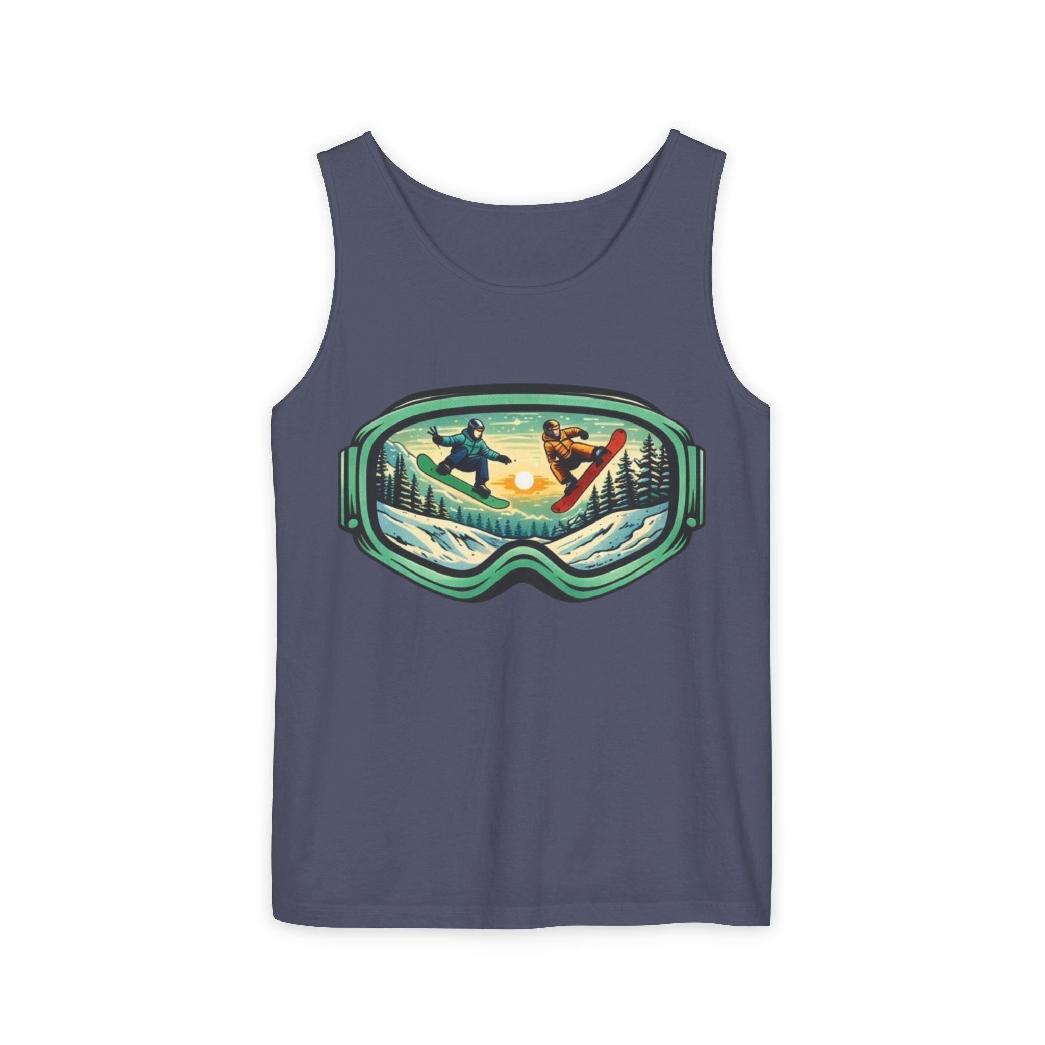 Snowboarding Mountain Goggles Tank Top