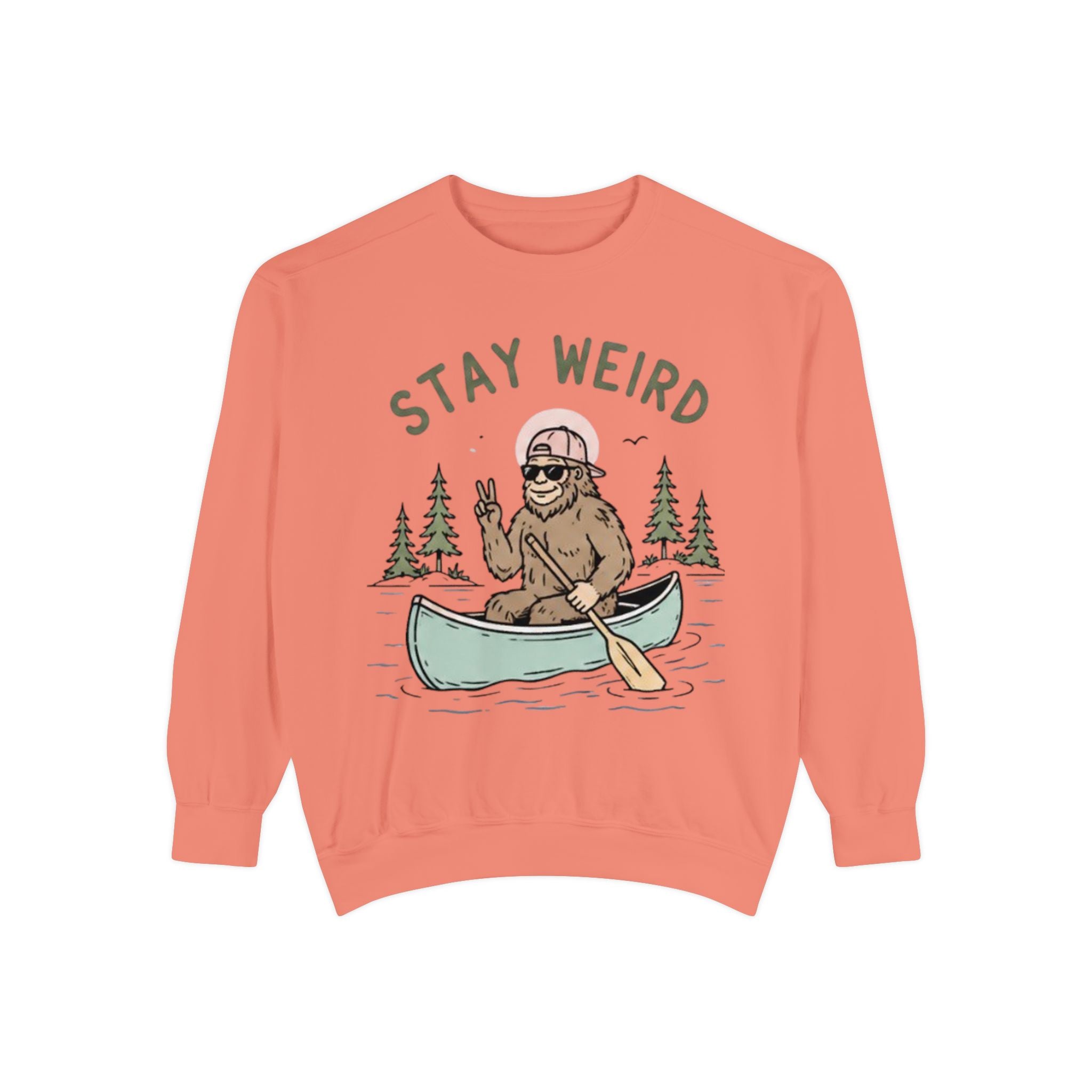 Stay Weird Bigfoot Canoe Sweatshirt