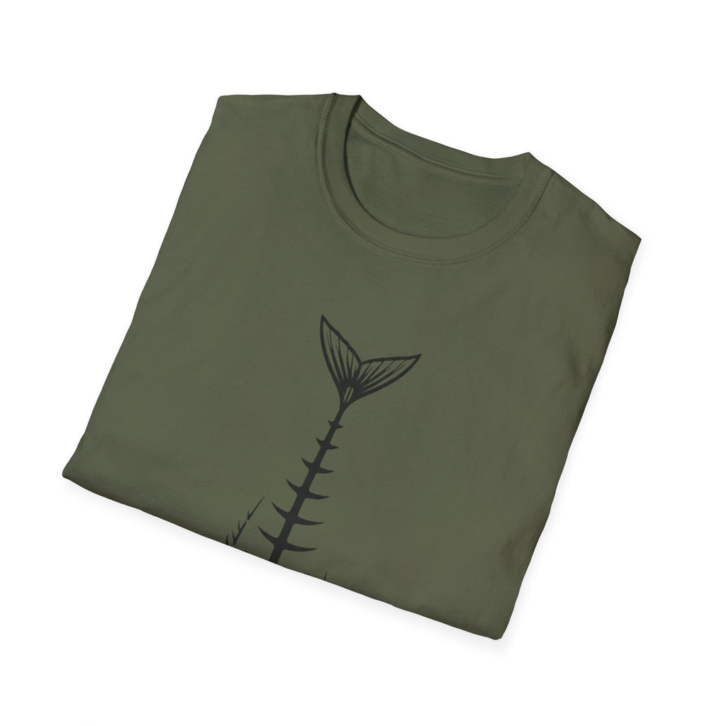 Fish Skeleton Graphic T-Shirt | Minimal Fish Tee