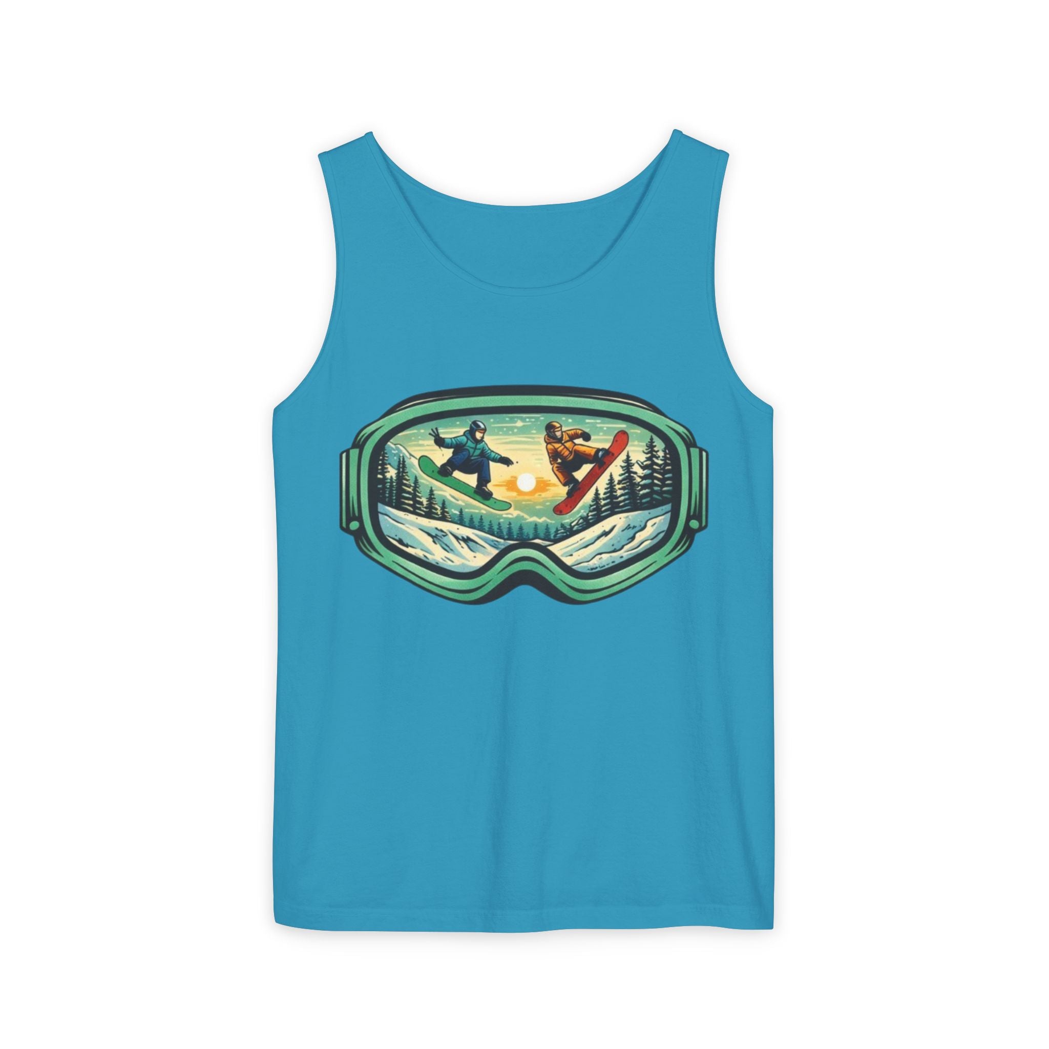 Snowboarding Mountain Goggles Tank Top