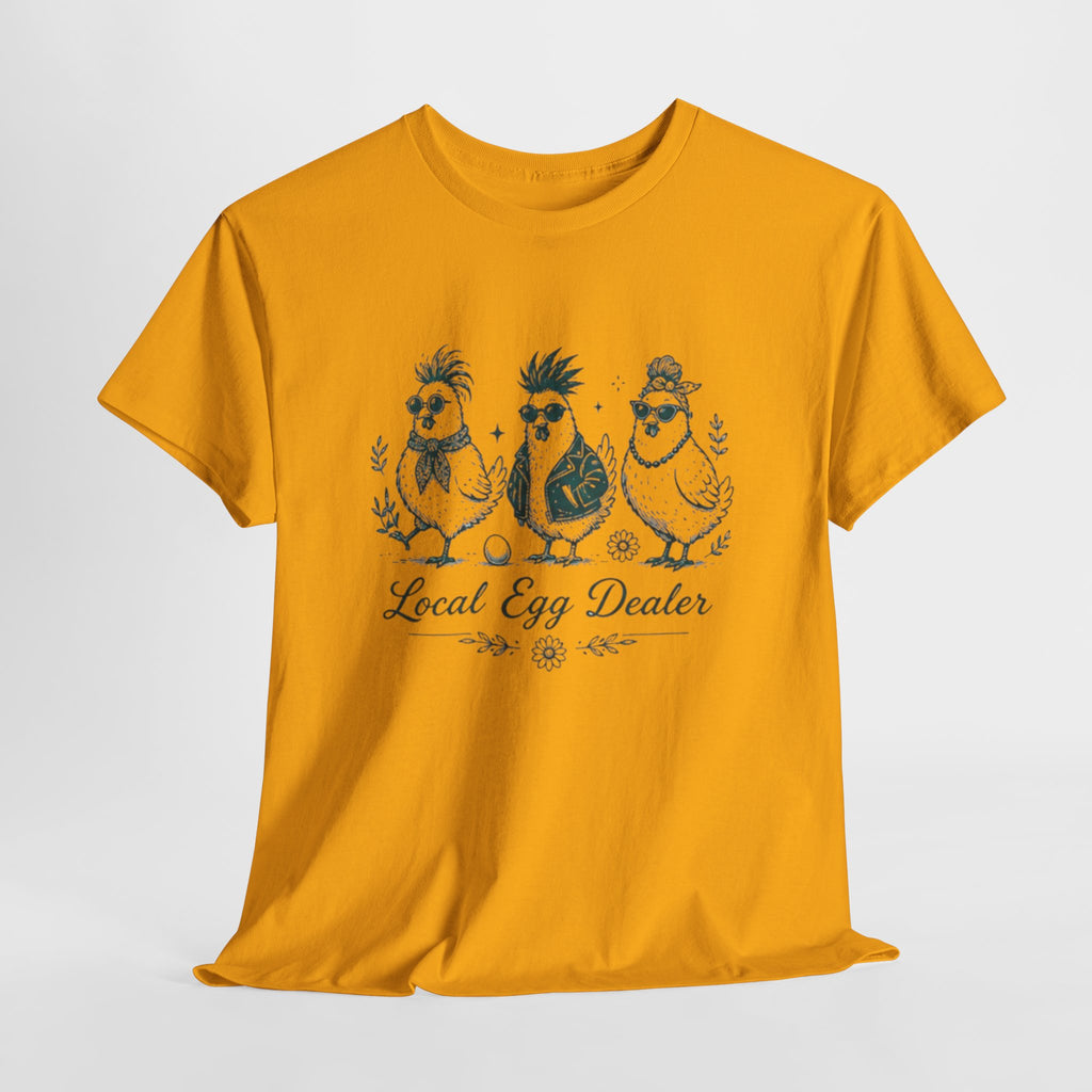 Local Egg Dealer T-Shirt | Funny Chicken Illustration Tee for Farm Lovers