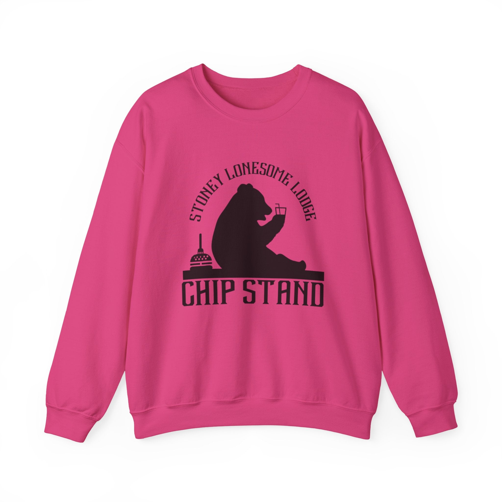 Crewneck Sweatshirt | Stoney Lonesome Lodge “Chip Stand” Bear Logo