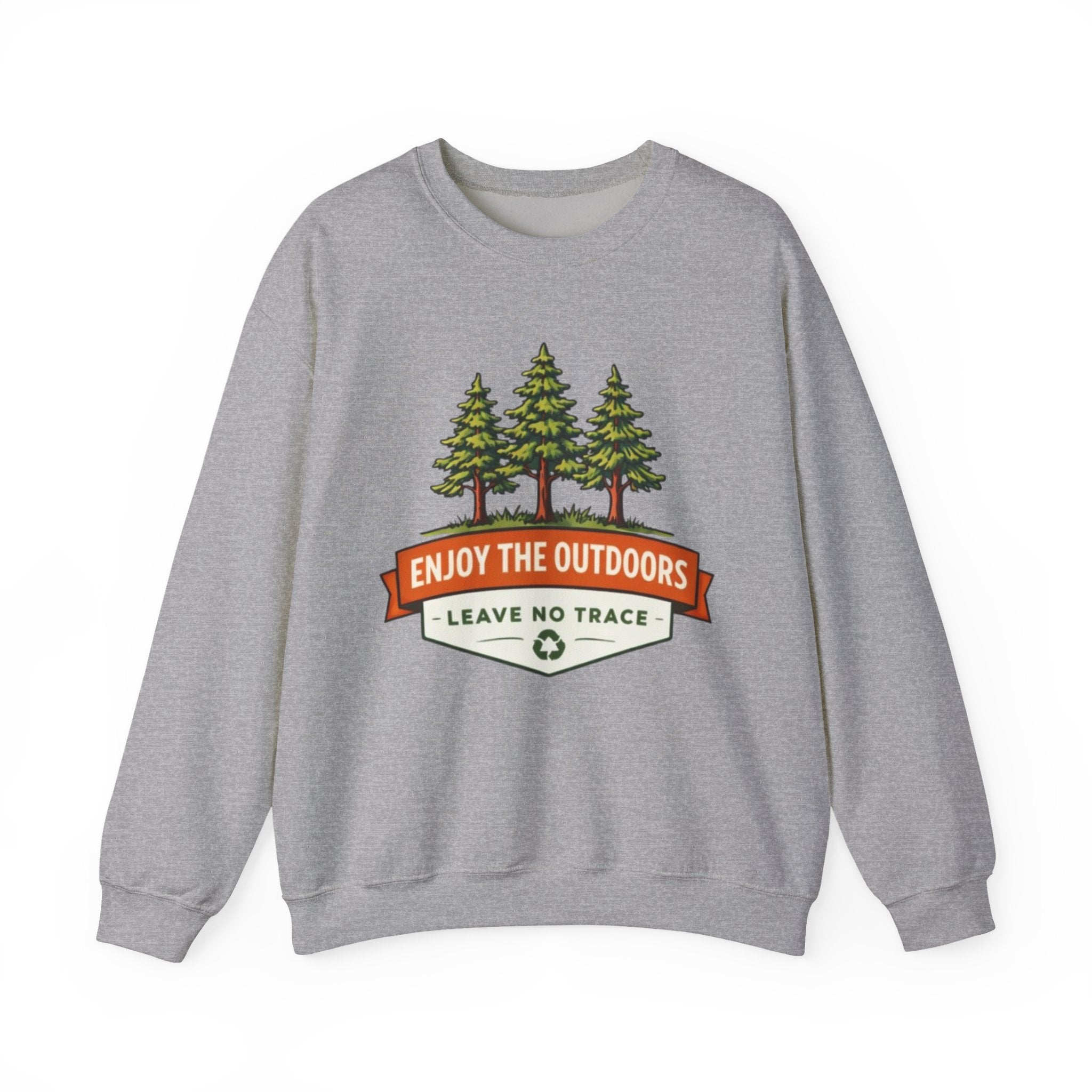 Enjoy the Outdoors Crewneck Sweatshirt | "Leave No Trace" Camping Graphic