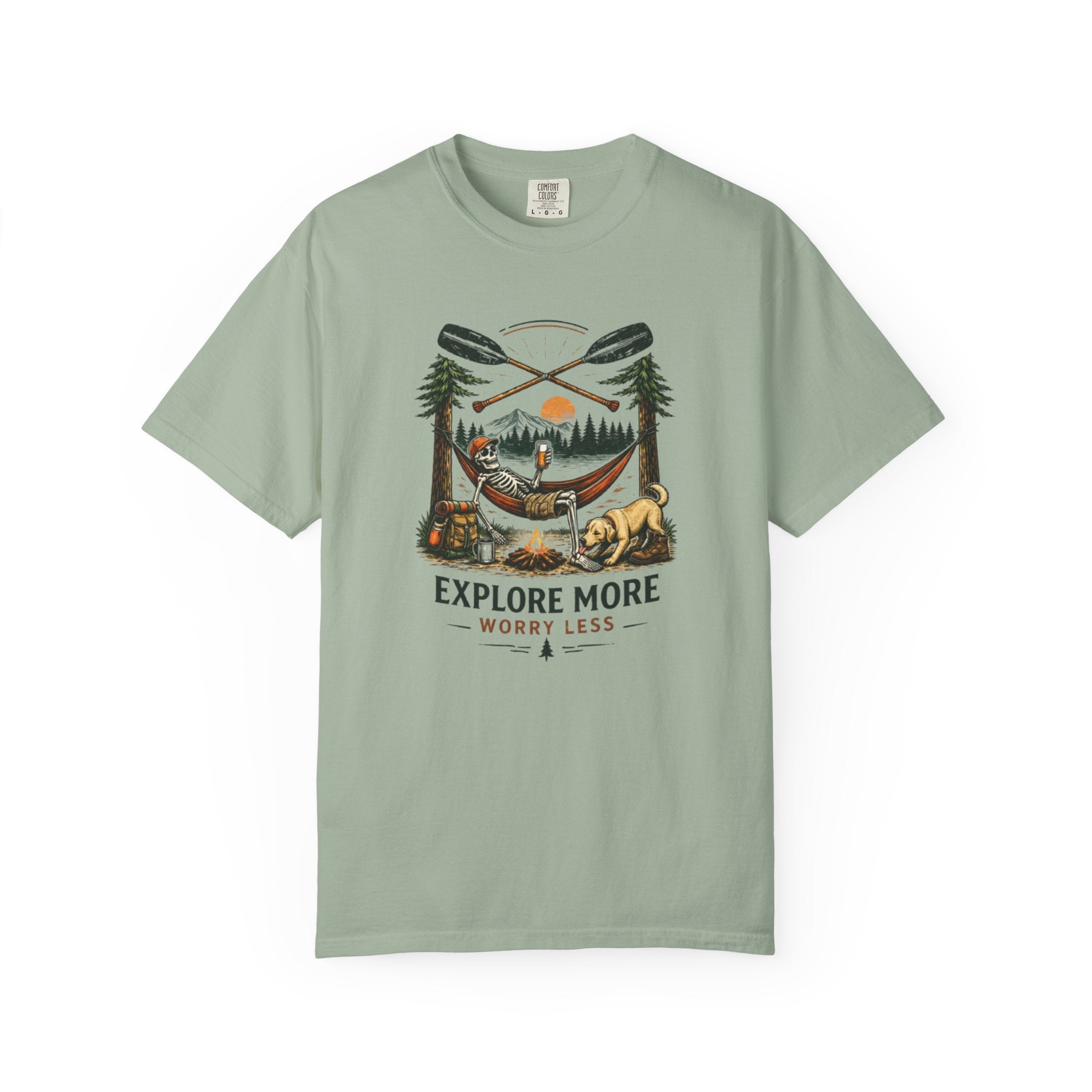 Explore More Worry Less T-Shirt | Outdoor Camping Adventure Graphic Tee