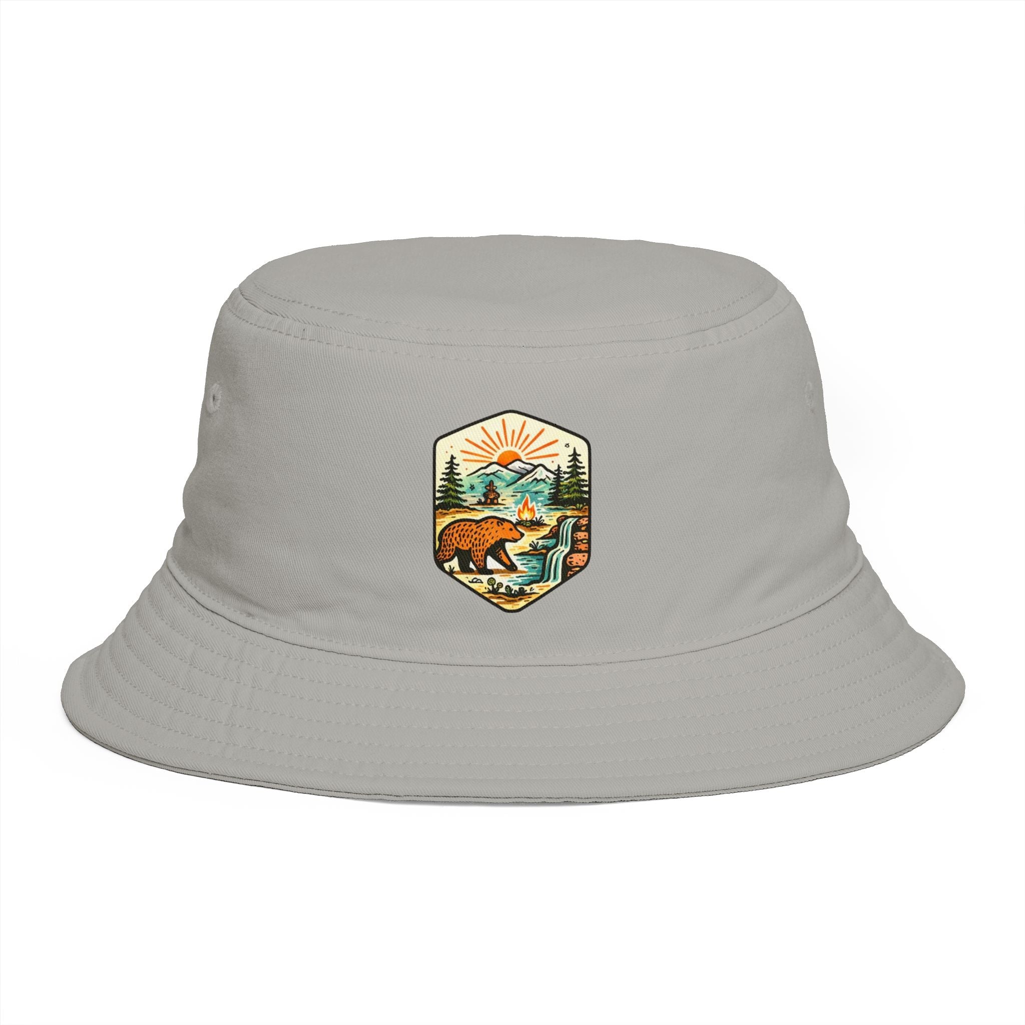 Bear Mountain Scenic Bucket Hat | Outdoor Adventure Patch Cap