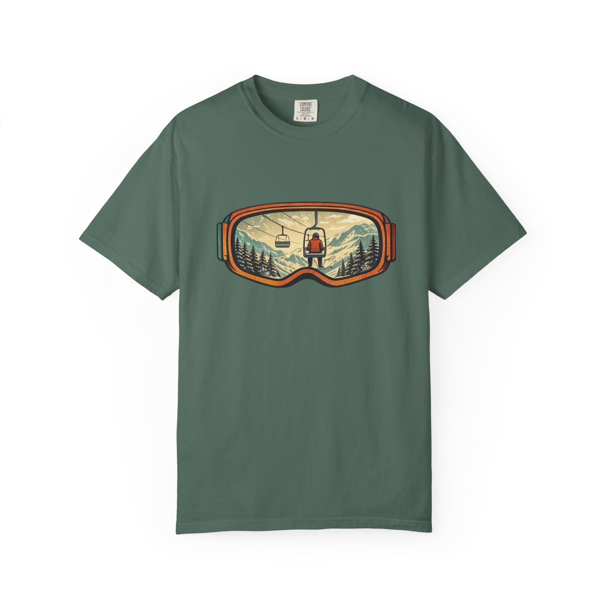 Retro Ski Lift Mountain T-Shirt | Snowboard Goggles Scene