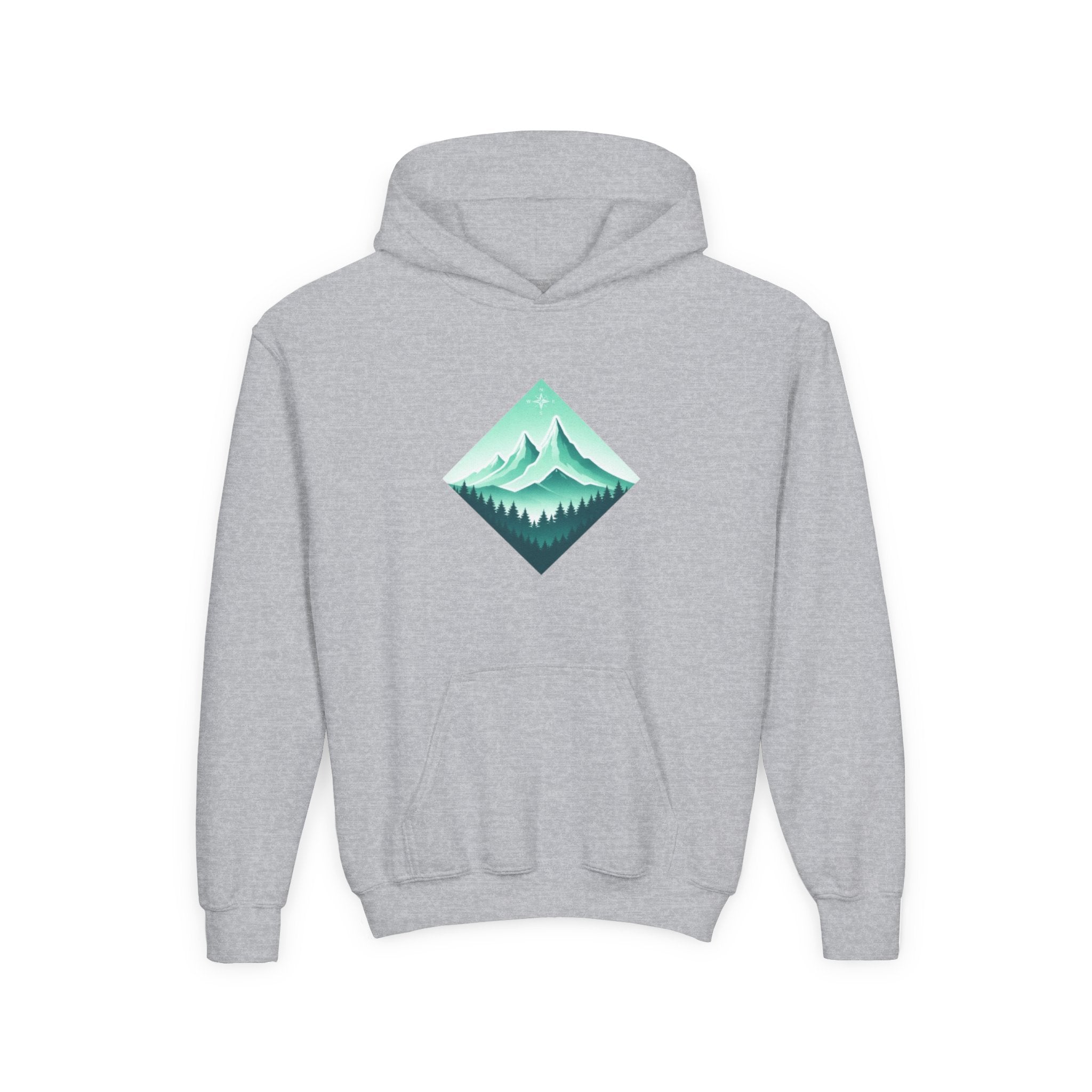 Youth Hoodie | Mint Mountain Graphic Pullover