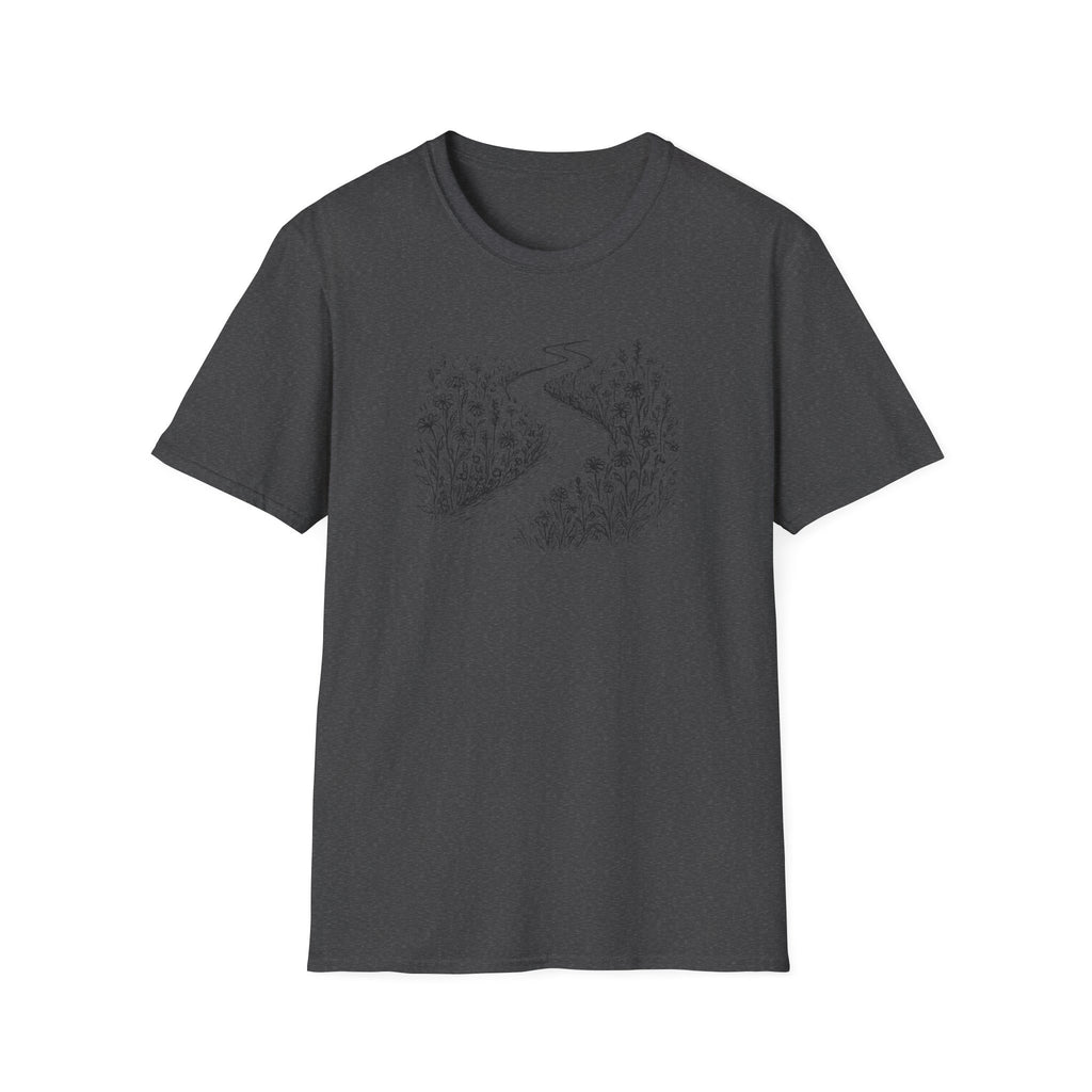 Winding Path Through Grass T-Shirt | Scenic Nature Trail Tee