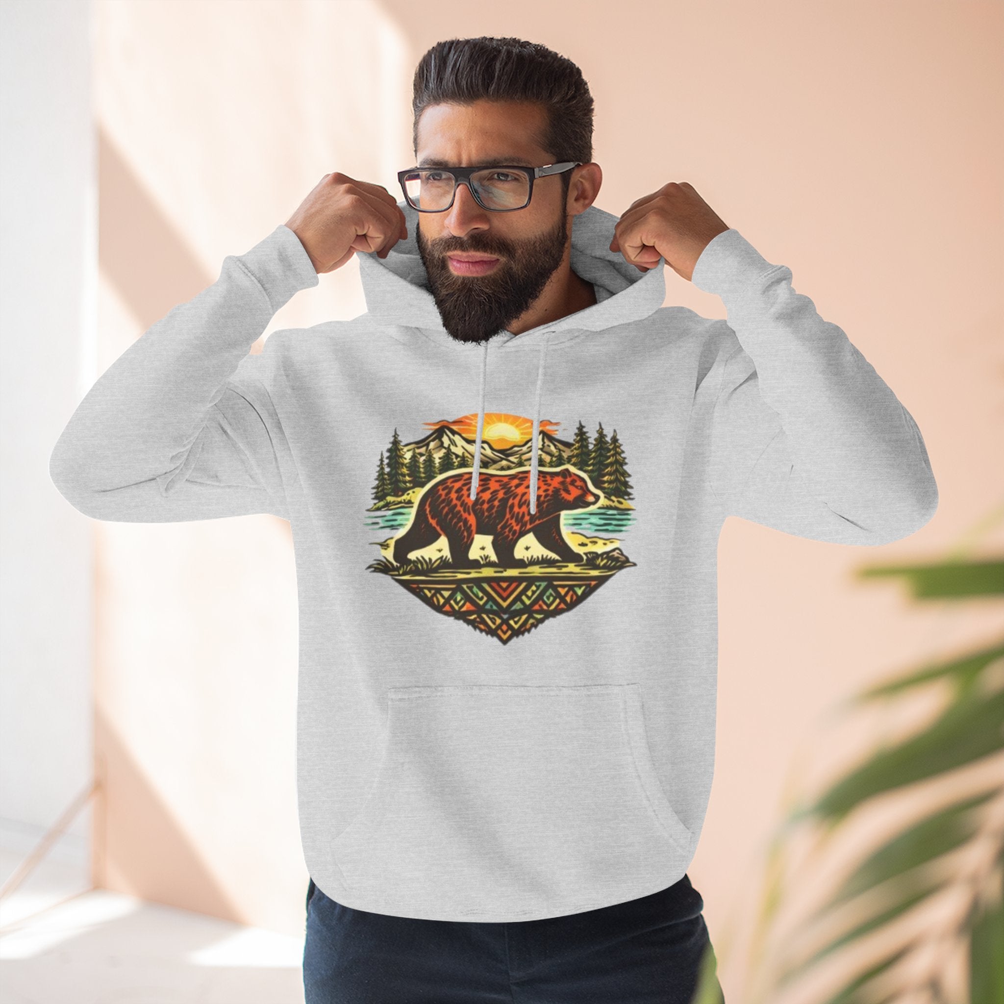 Bear Forest Hoodie | Vintage Wilderness Graphic Pullover