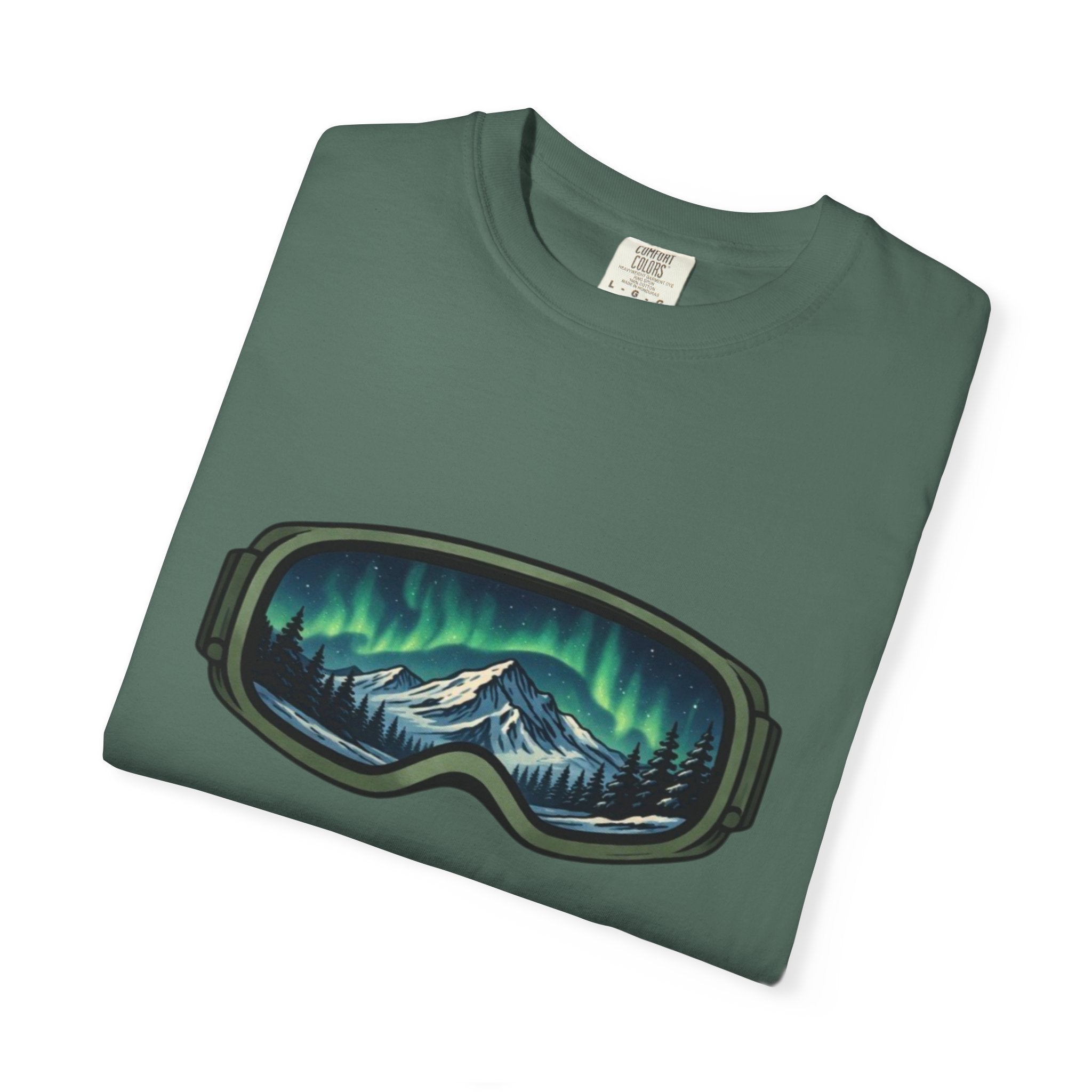 Ski Goggle Northern Lights Mountain T-Shirt