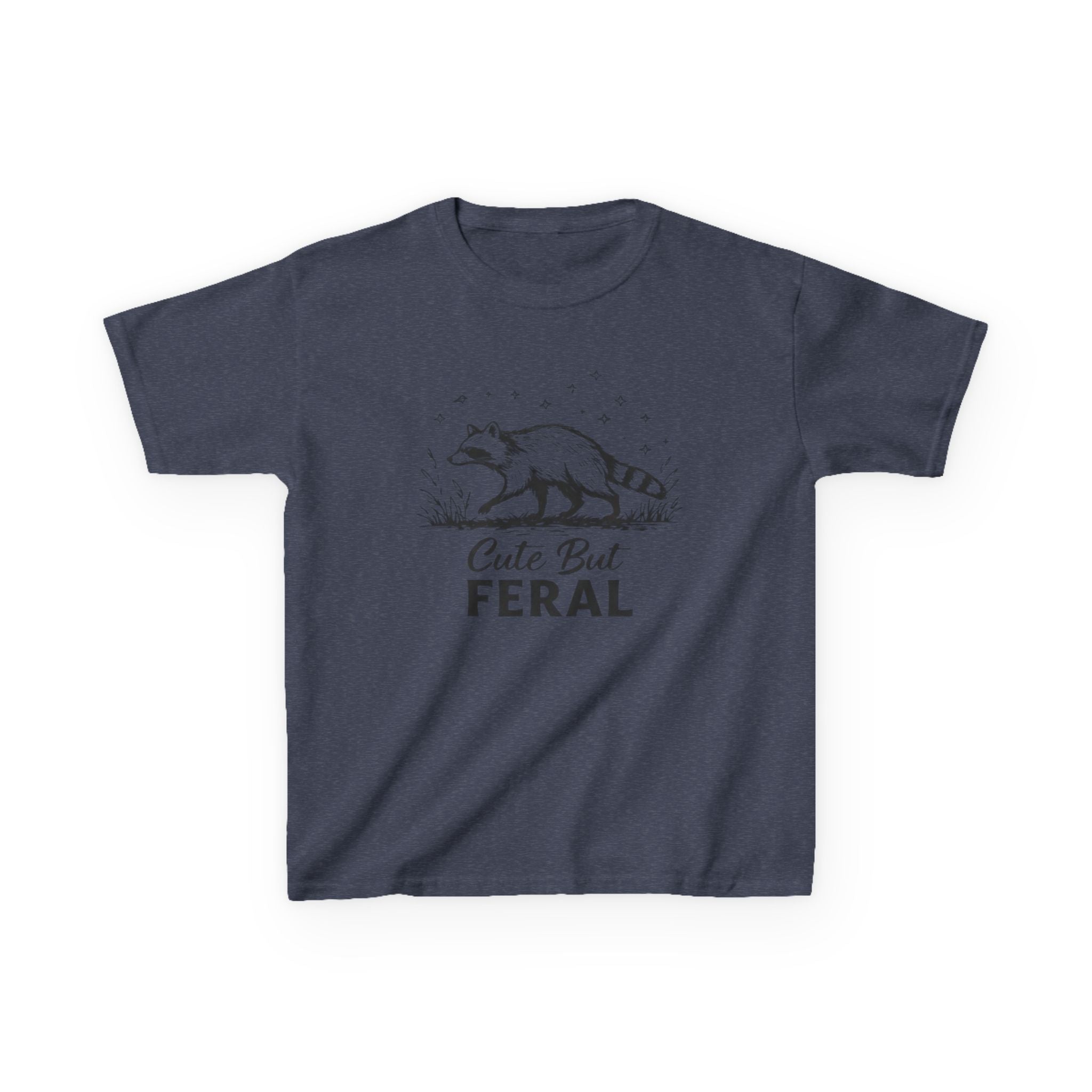 Kids Tee | Cute But Feral Raccoon Graphic