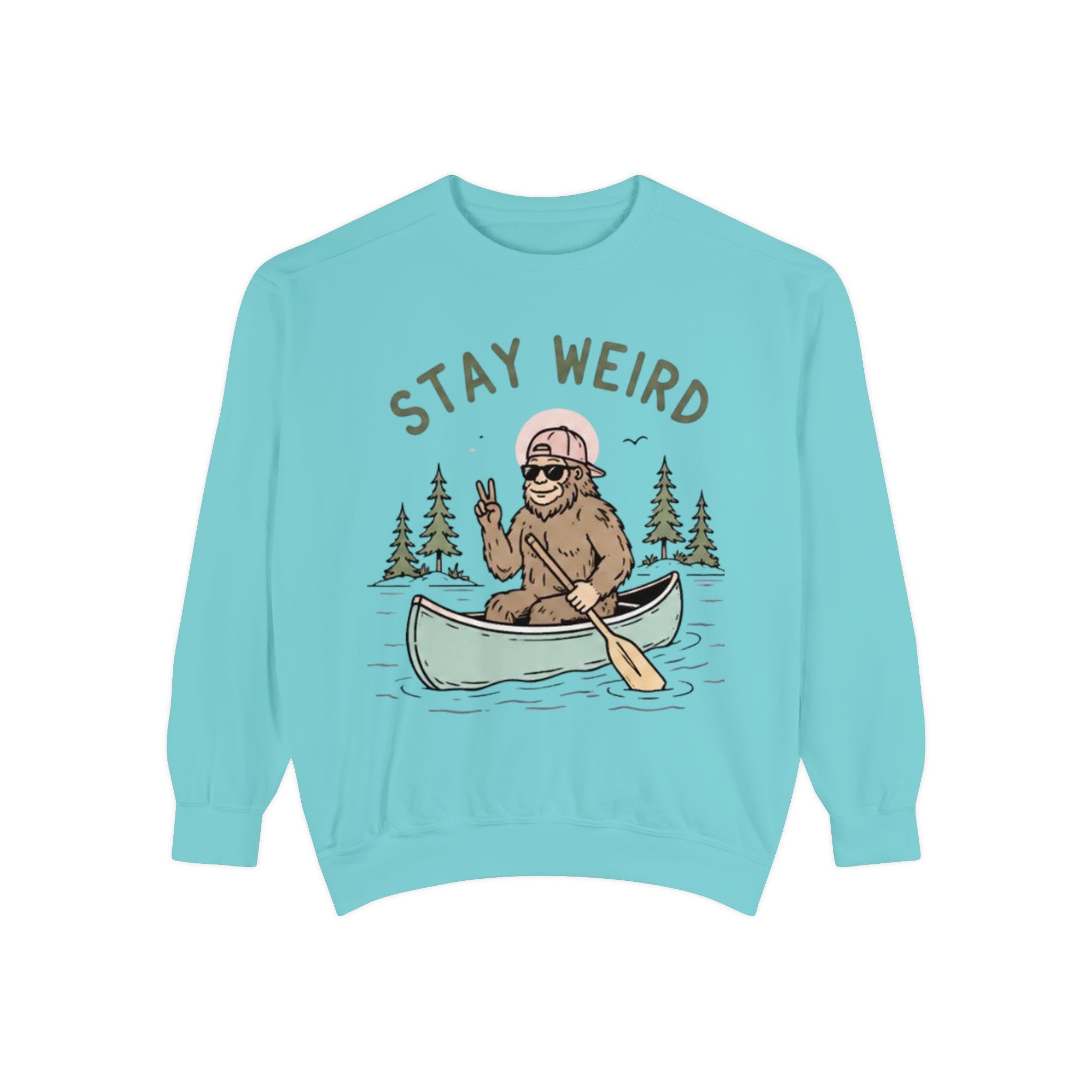 Stay Weird Bigfoot Canoe Sweatshirt