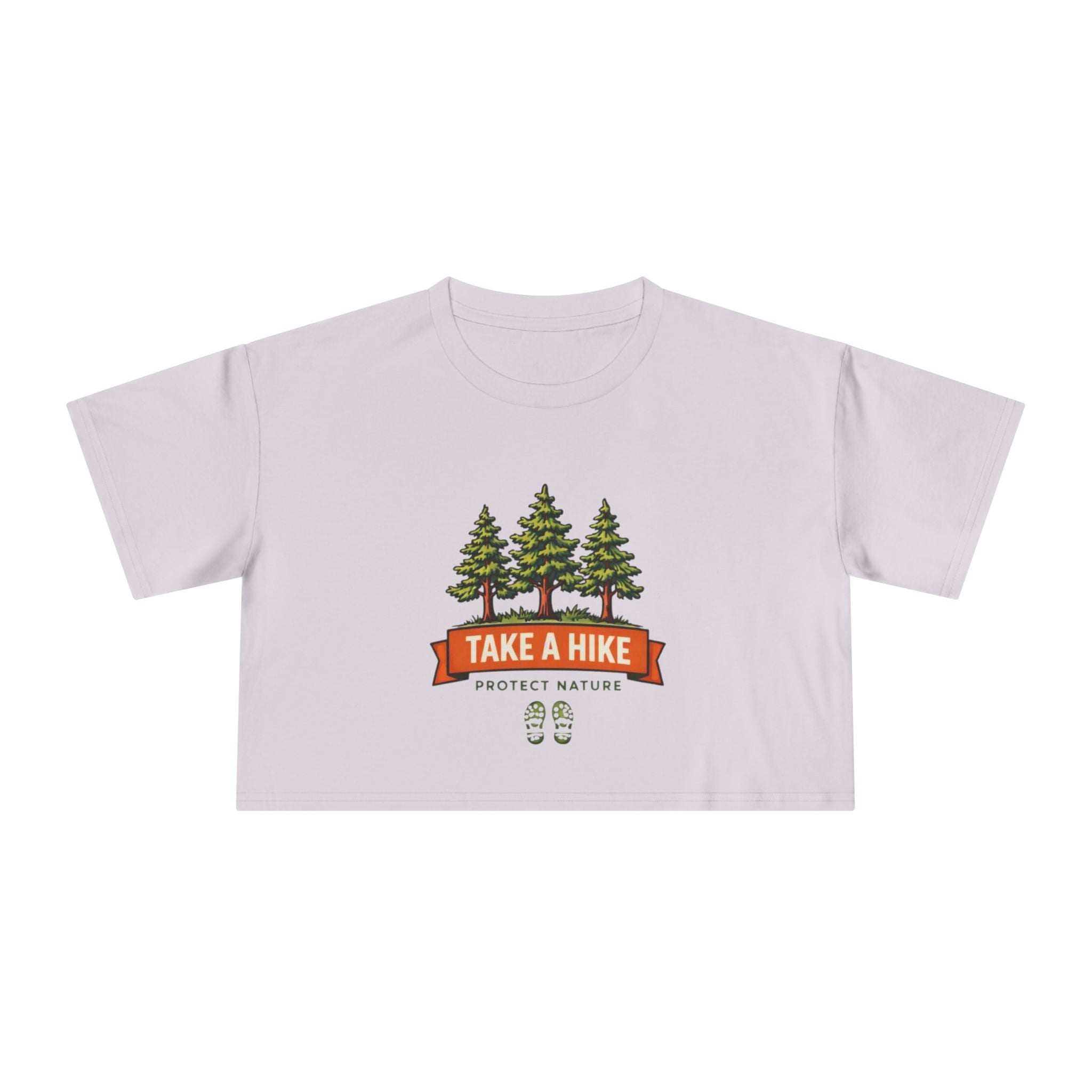 Take a Hike Crop Tee | Womens Outdoor Hiking Shirt | Protect Nature Graphic Top