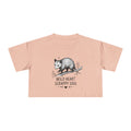 Crop Tee | Wild Heart Scrappy Soul Opossum Graphic Womens Cropped T-Shirt