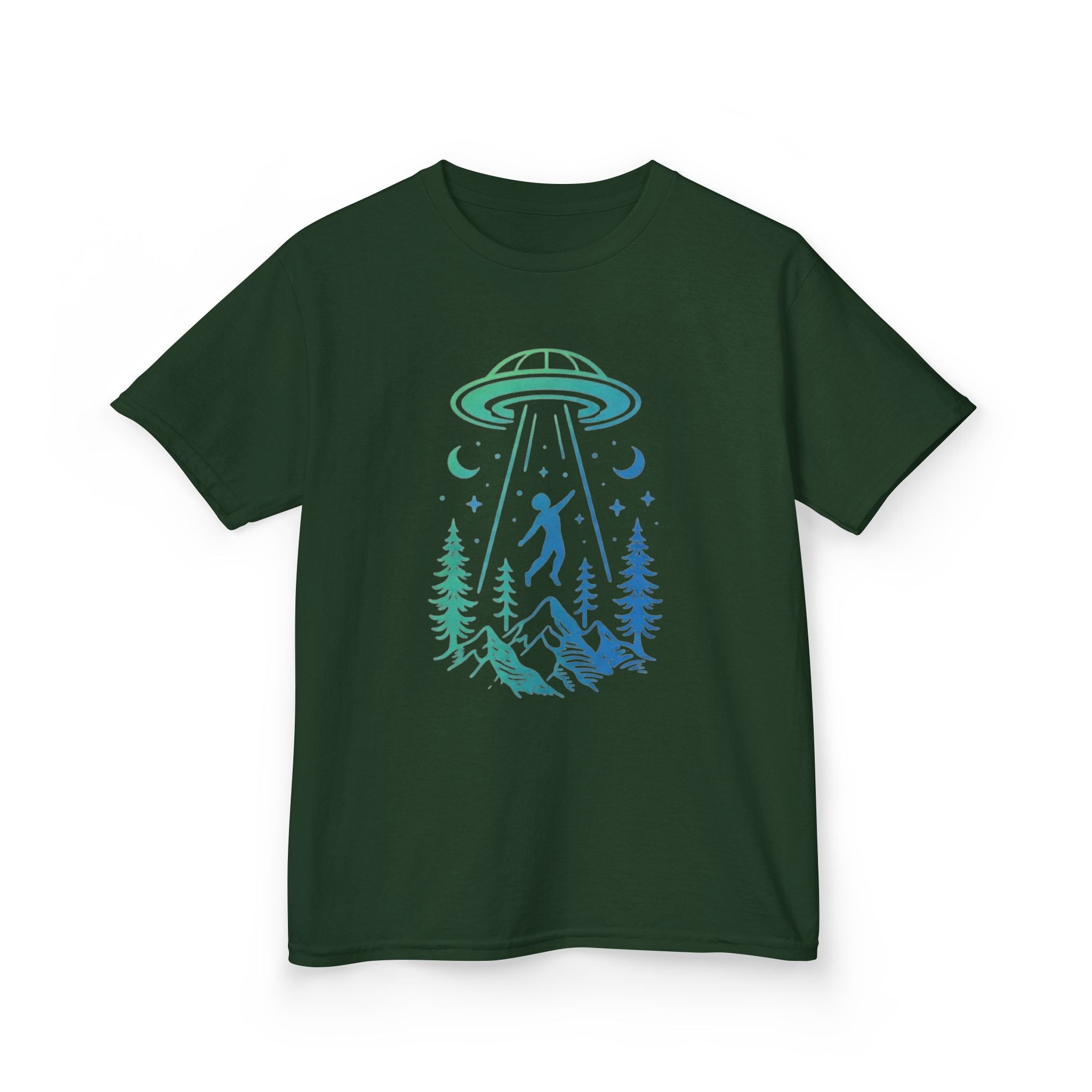Kids UFO Abduction Tee | Space Adventure Mountain Shirt