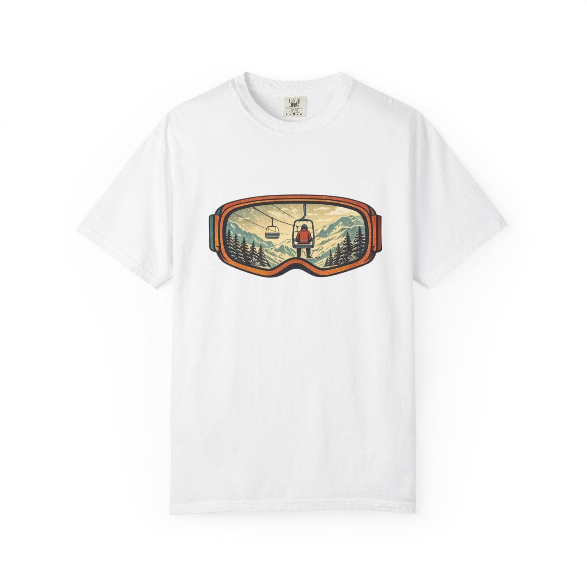 Retro Ski Lift Mountain T-Shirt | Snowboard Goggles Scene