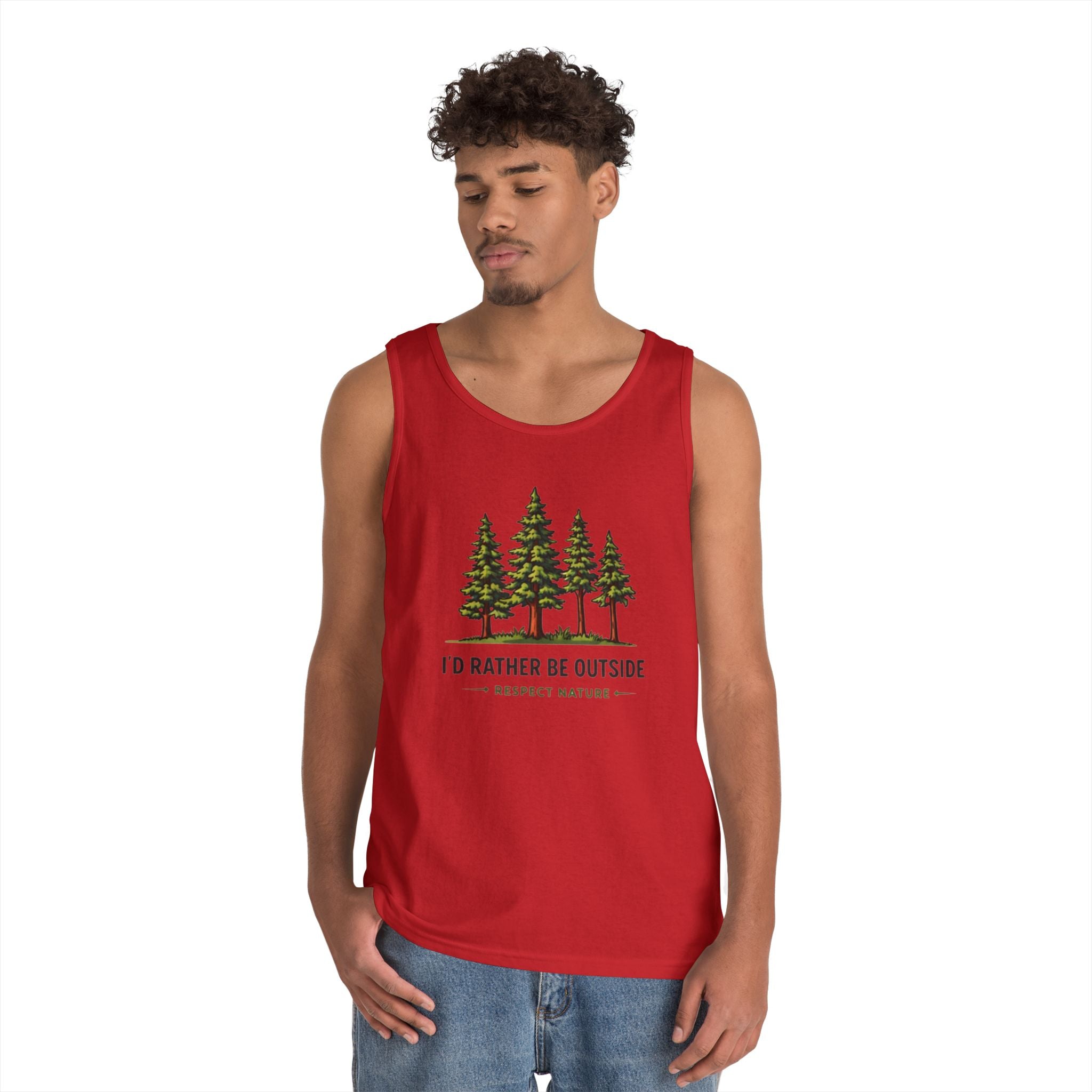 Id Rather Be Outside Tank Top | Nature Lovers Camping Graphic