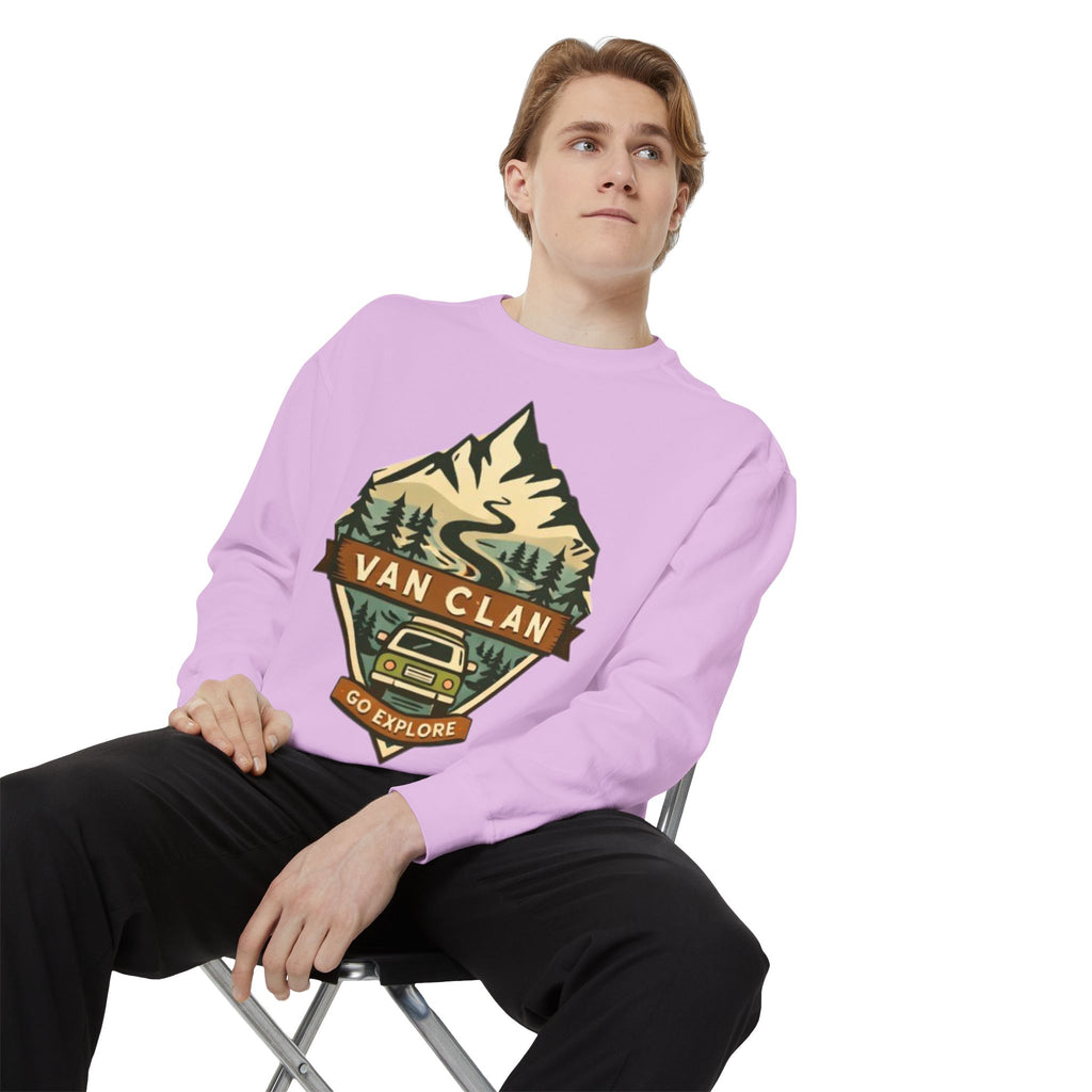 Van Clan Go Explore Sweatshirt | Vintage Mountain Van Adventure Crewneck