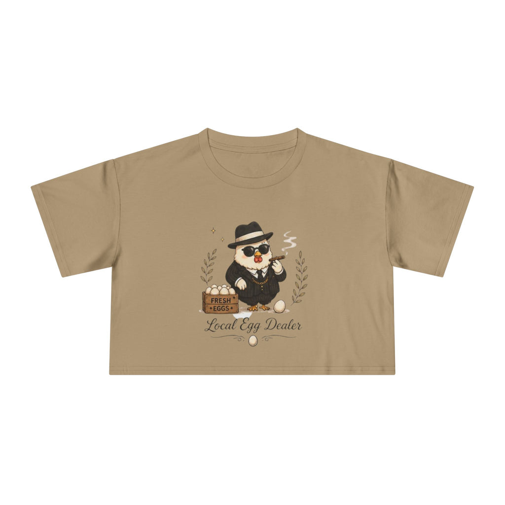 Crop Tee | Local Egg Dealer Cute Chick Graphic Crop Top
