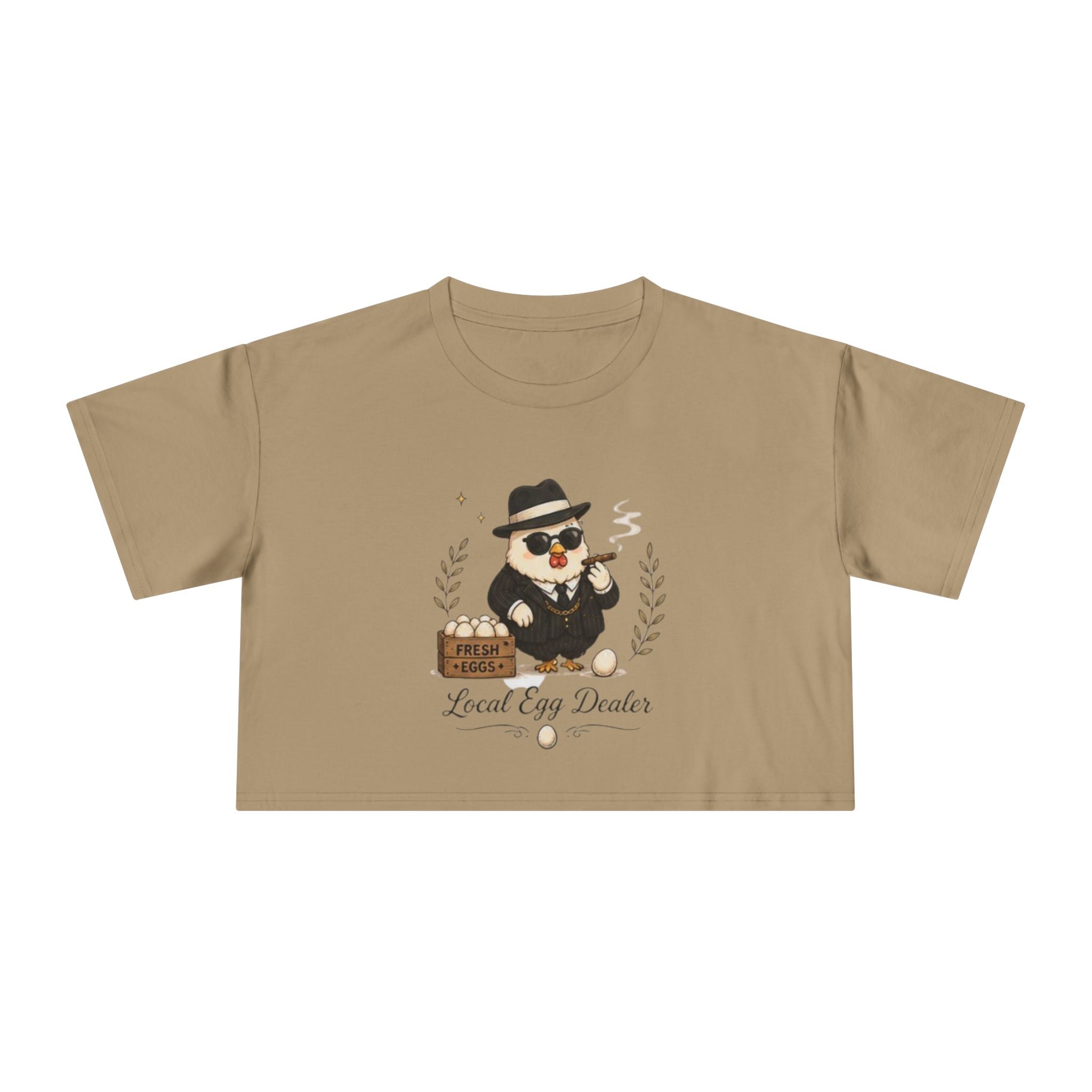 Crop Tee | Local Egg Dealer Cute Chick Graphic Crop Top