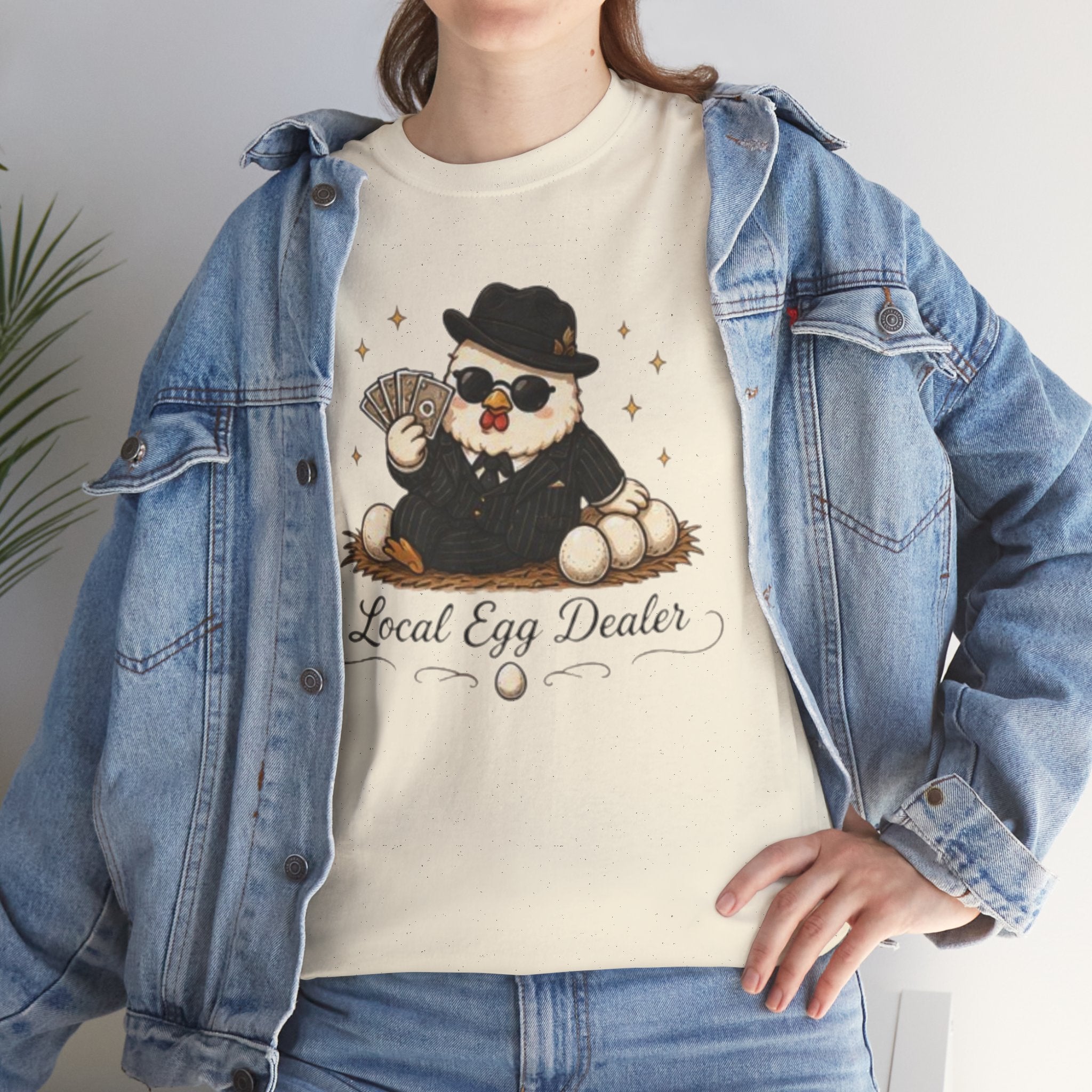 Local Egg Dealer T-Shirt | Cute Chick in Shades Graphic Tee