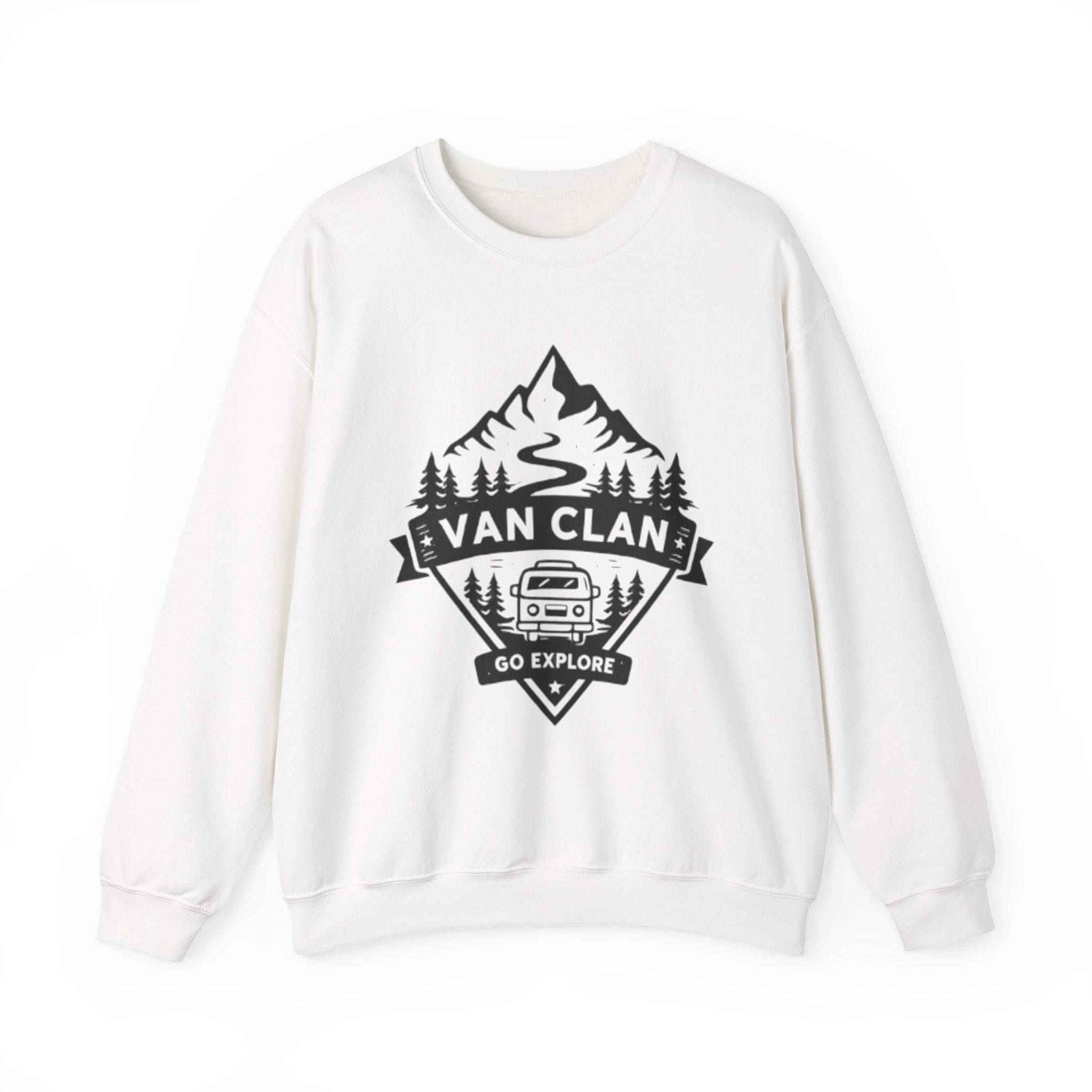 Van Clan "Go Explore" Crewneck Sweatshirt | Adventure Vanlife Graphic