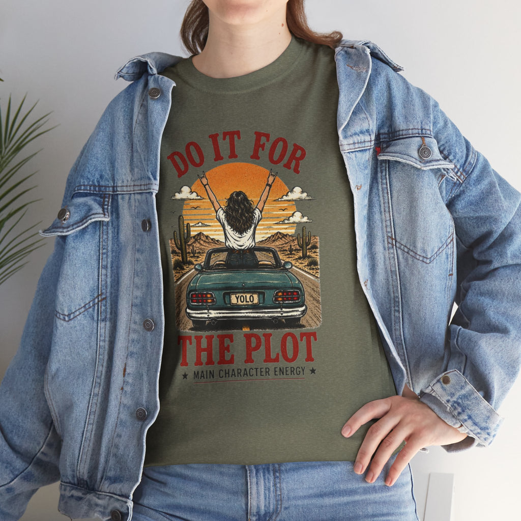 Do It For The Plot Tee | Retro Main Character Energy Graphic T-Shirt