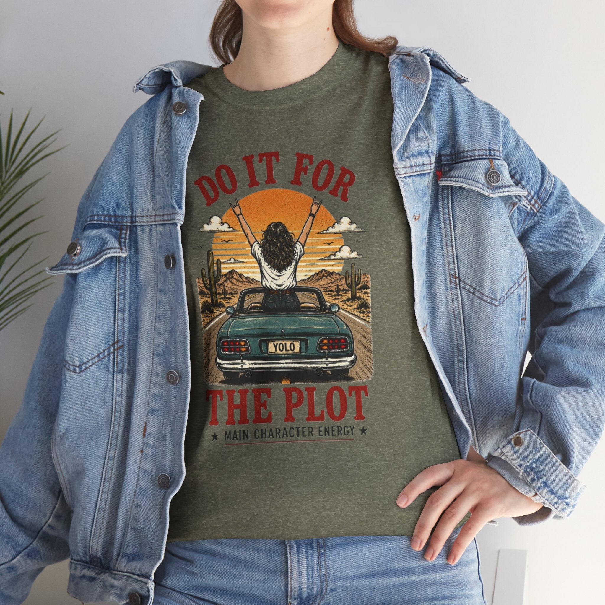 Do It For The Plot Tee | Retro Main Character Energy Graphic T-Shirt