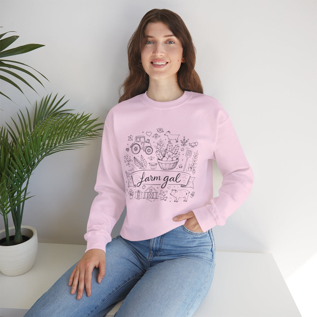 Farm Gal Crewneck Sweatshirt | Cute Farm Life Graphic Pullover
